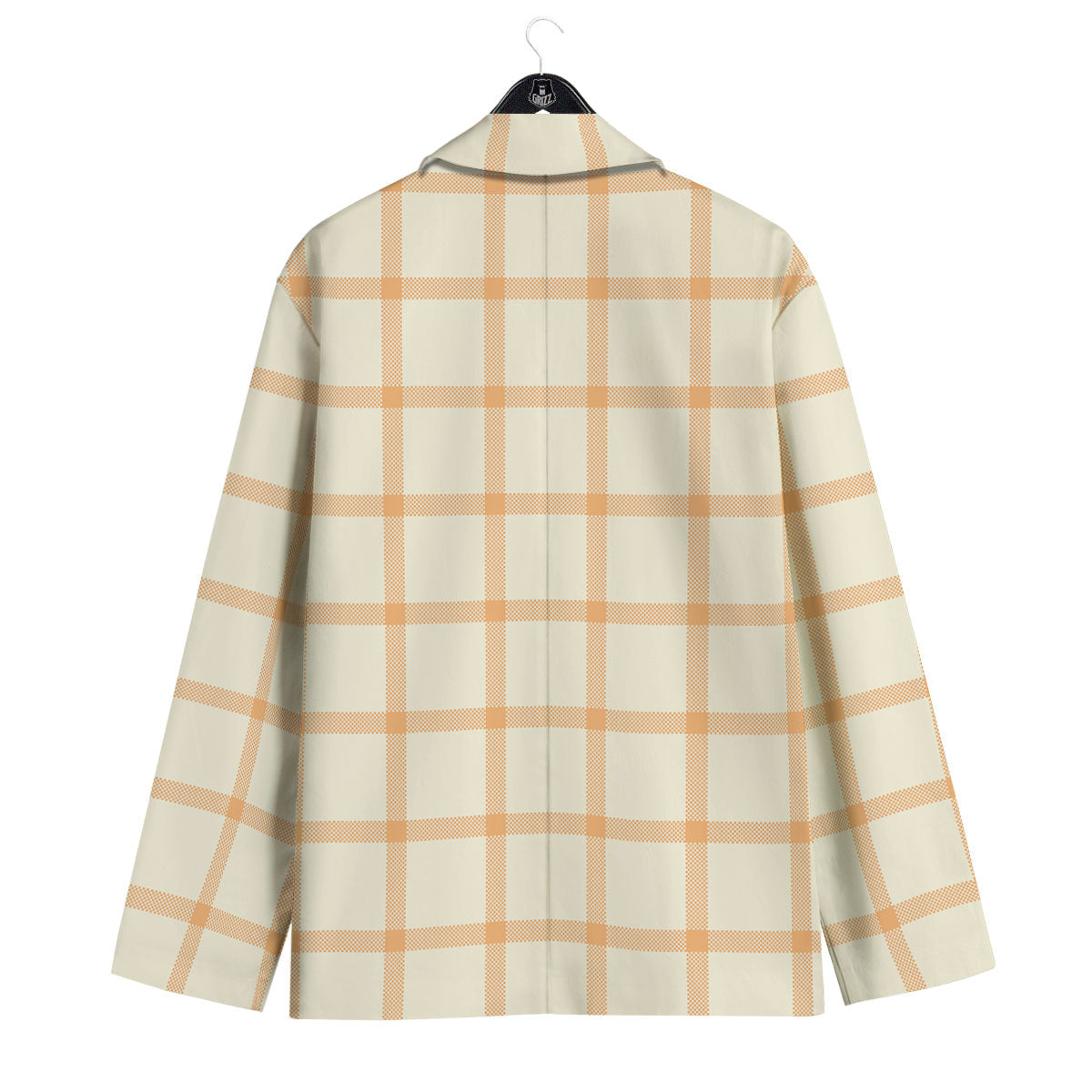 Tattersall Orange Pastel Print Pattern Men's Sport Coat-grizzshop