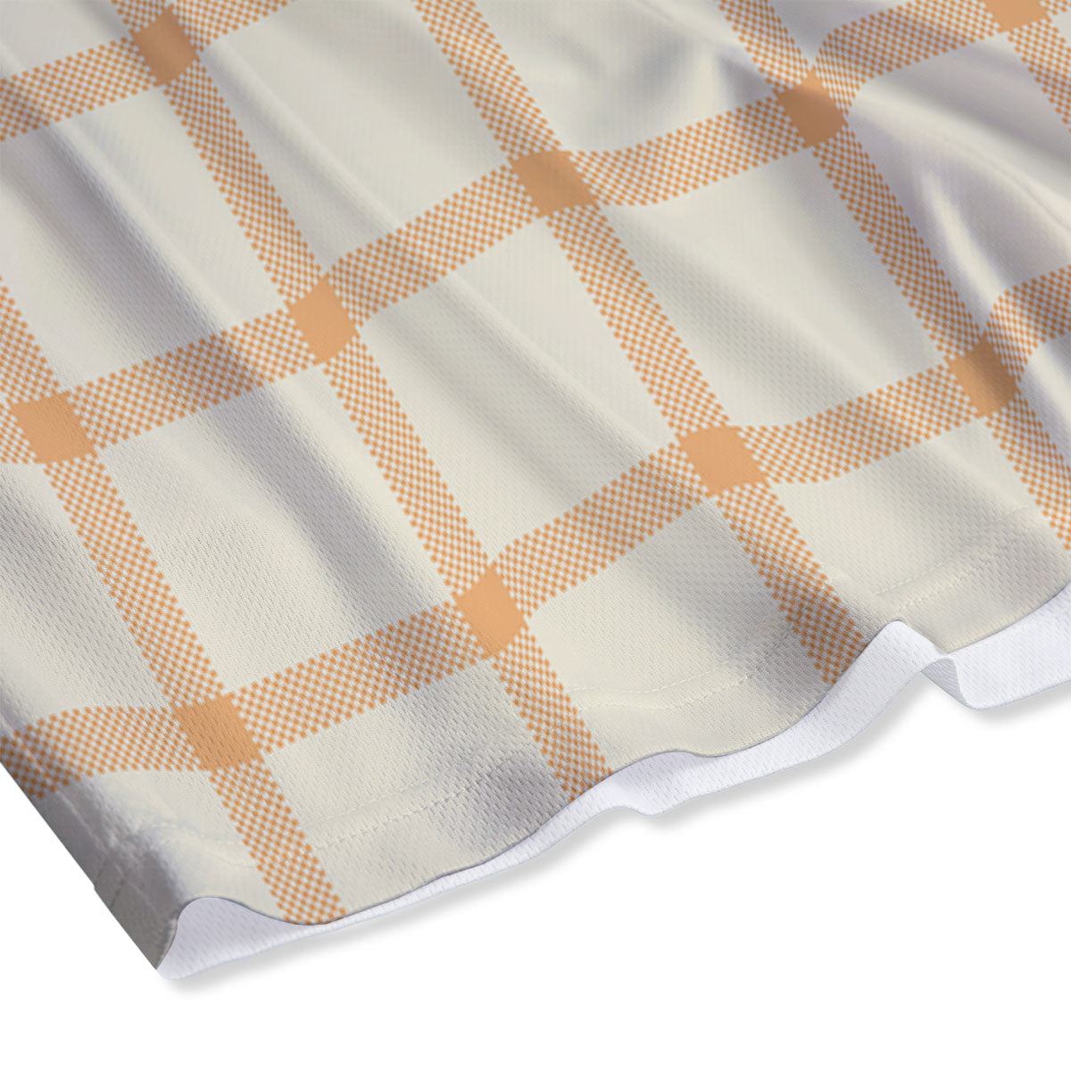 Tattersall Orange Pastel Print Pattern Mesh Shorts
