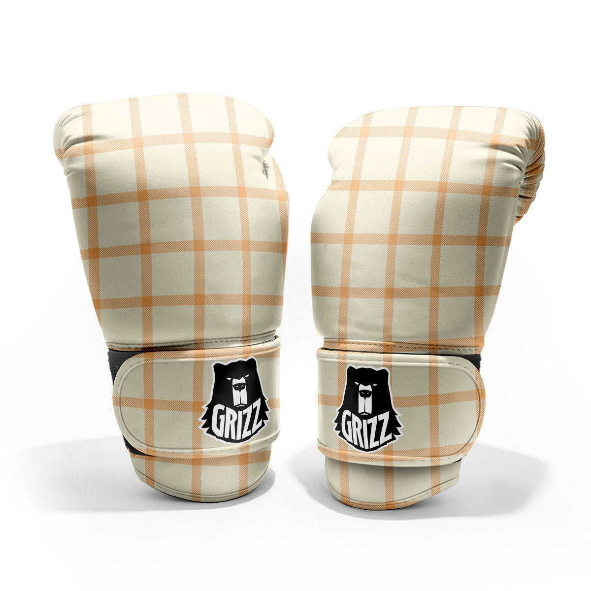 Tattersall Orange Pastel Print Pattern Pro Boxing Glove