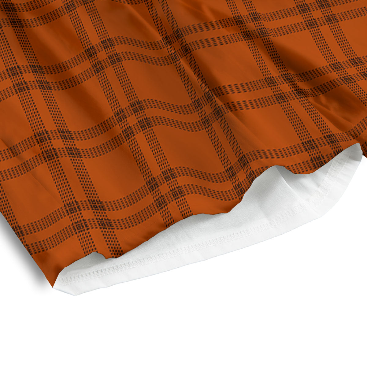 Tattersall Orange Print Pattern Men's Athletic Shorts