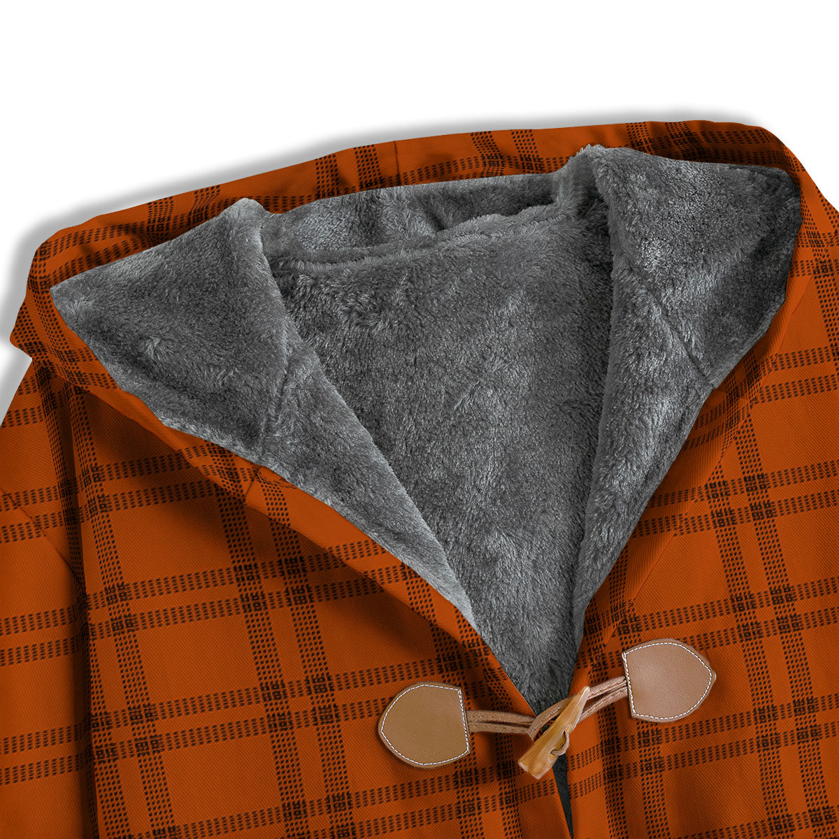 Tattersall Orange Print Pattern Men's Windbreaker Jacket-grizzshop