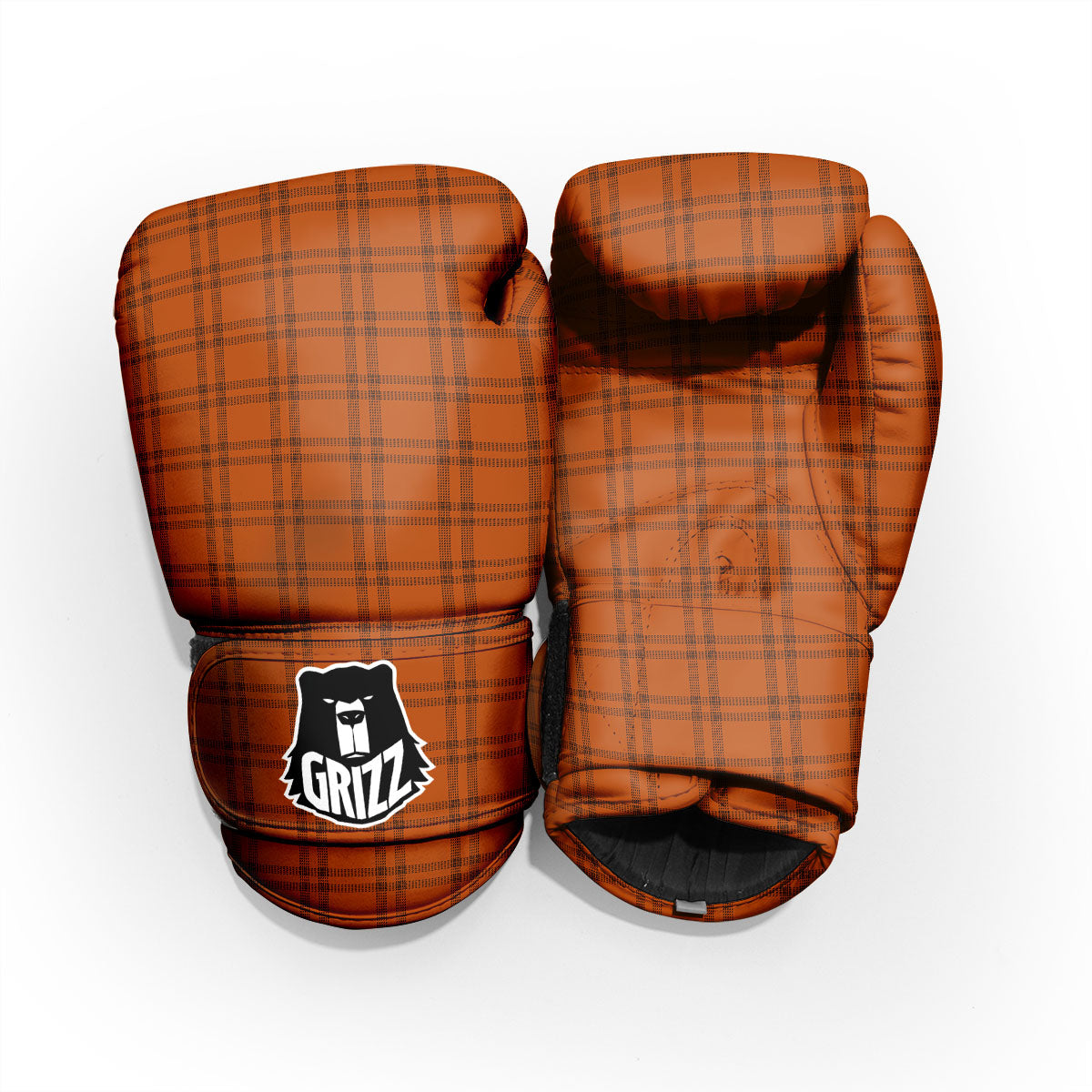 Tattersall Orange Print Pattern Pro Boxing Glove