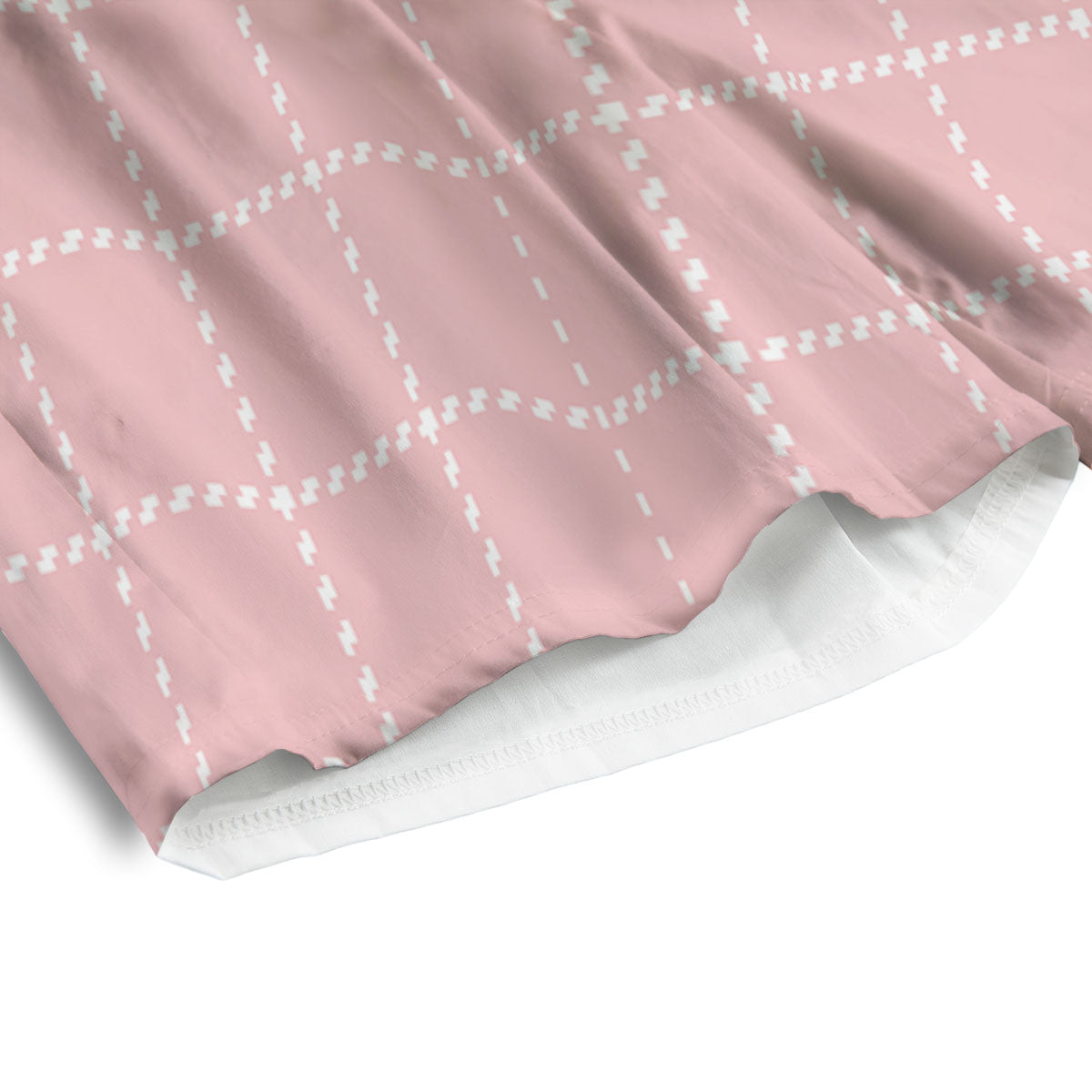 Tattersall Pastel Pink Print Pattern Men's Athletic Shorts