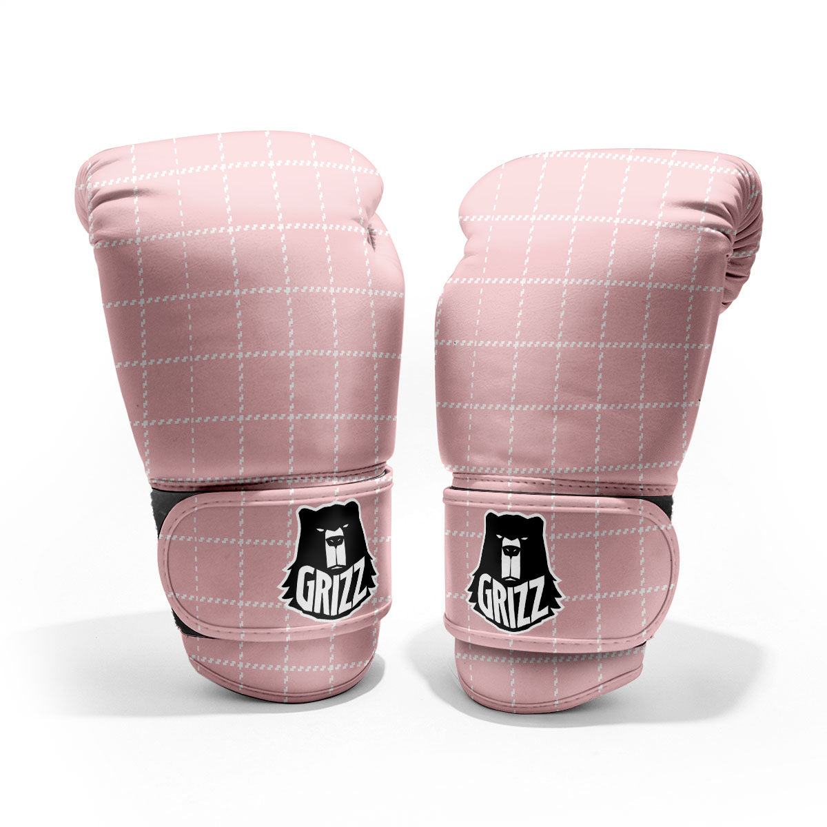 Tattersall Pastel Pink Print Pattern Pro Boxing Glove