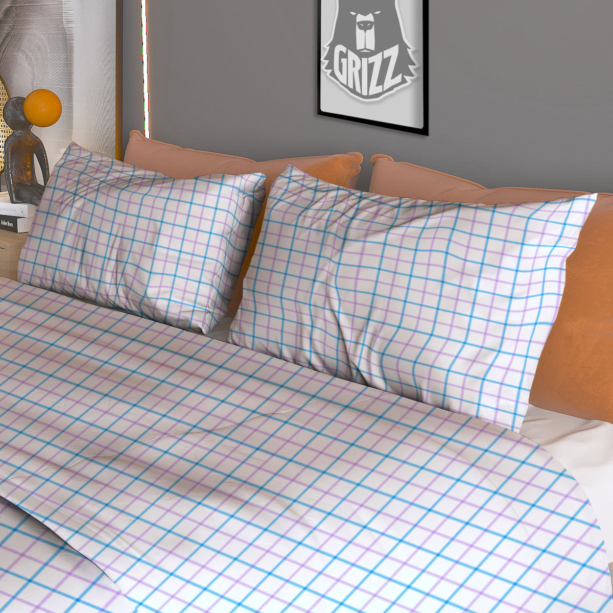 Sushi Doodle Japanese Print Pattern Duvet Cover Bedding Set