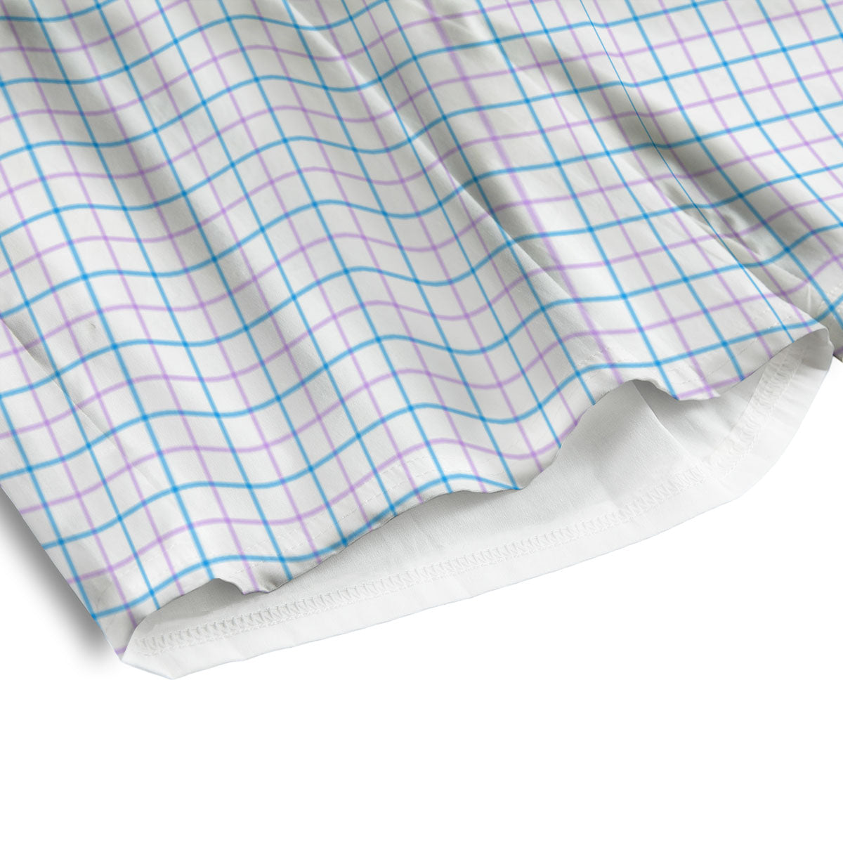 Tattersall Purple And Blue Line Print Pattern Men's Athletic Shorts