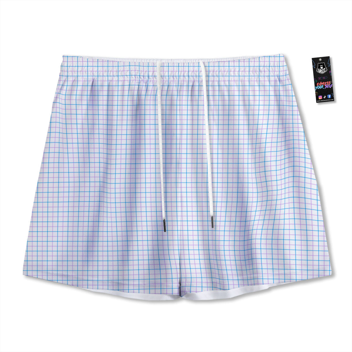 Sushi Doodle Japanese Print Pattern Mesh Shorts
