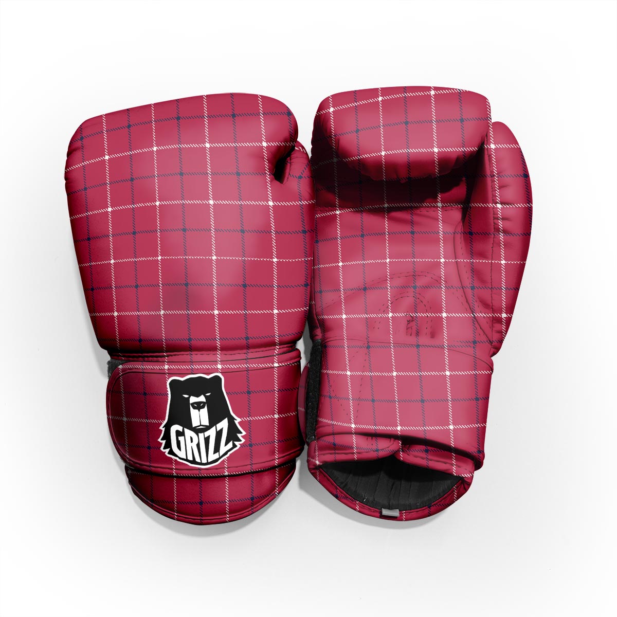 Tattersall Red Print Pattern Pro Boxing Glove