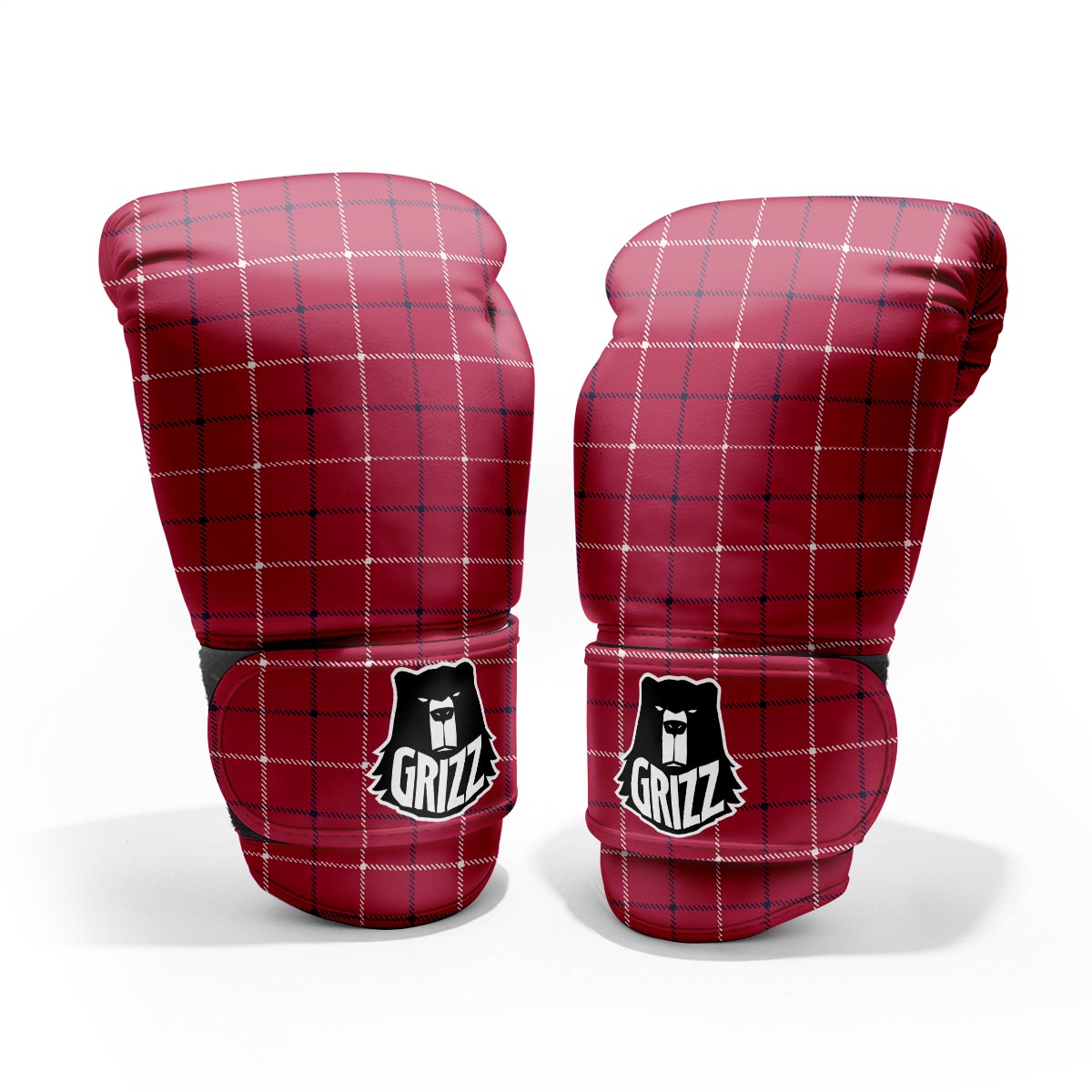 Tattersall Red Print Pattern Pro Boxing Glove