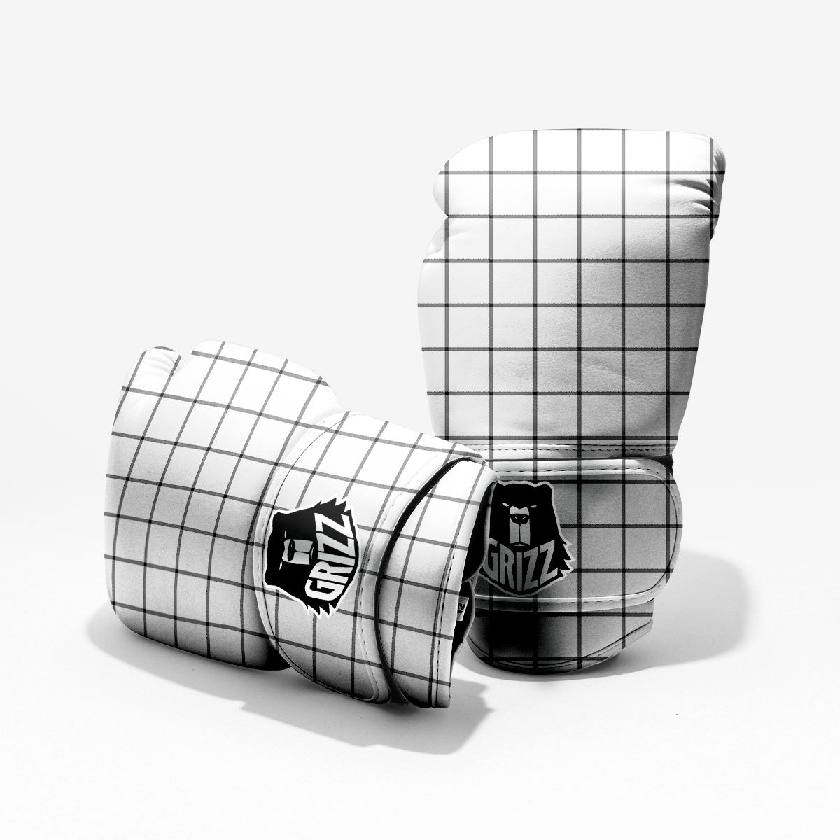 Tattersall White Print Pattern Pro Boxing Glove