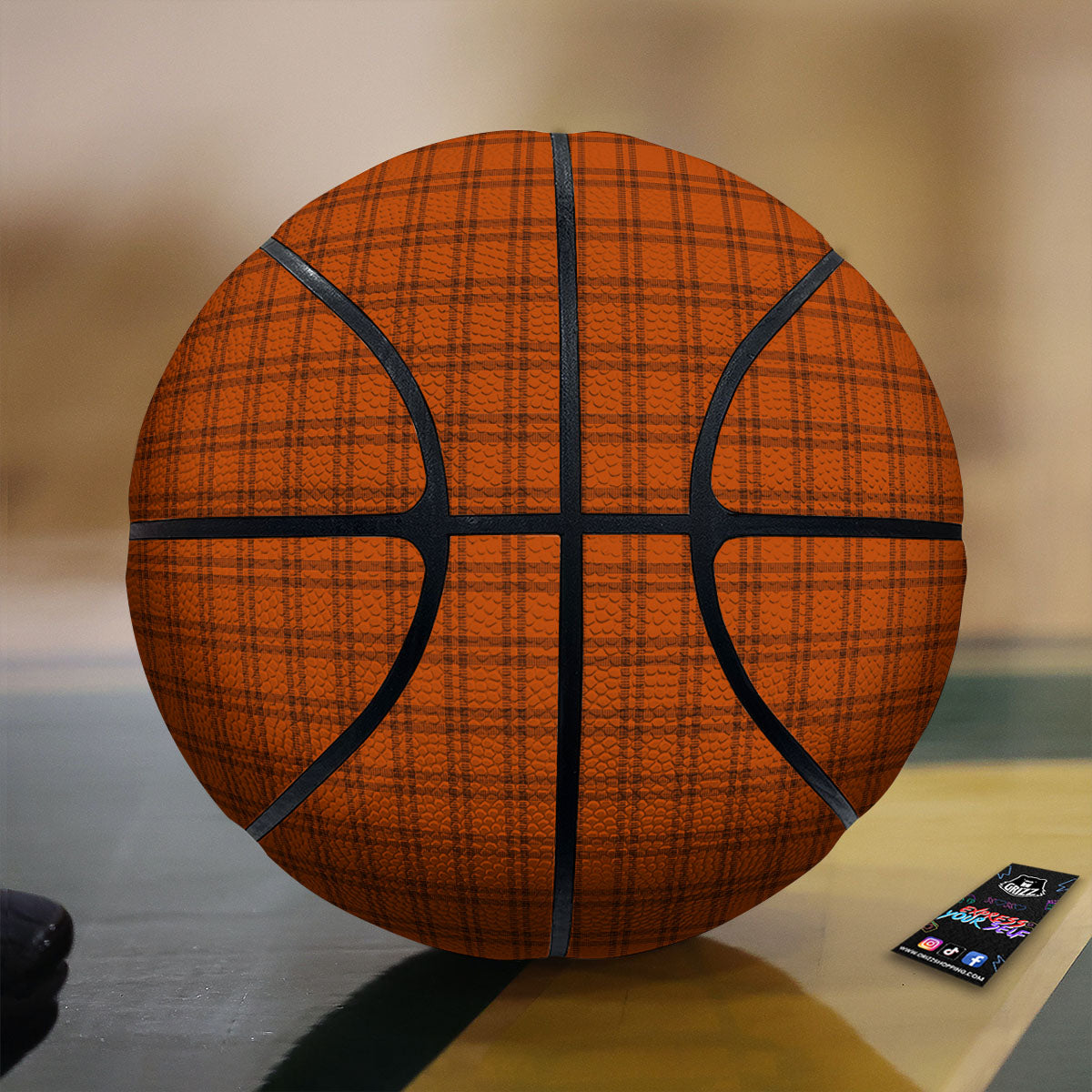 Tattersall Halloween Print Pattern Basketball