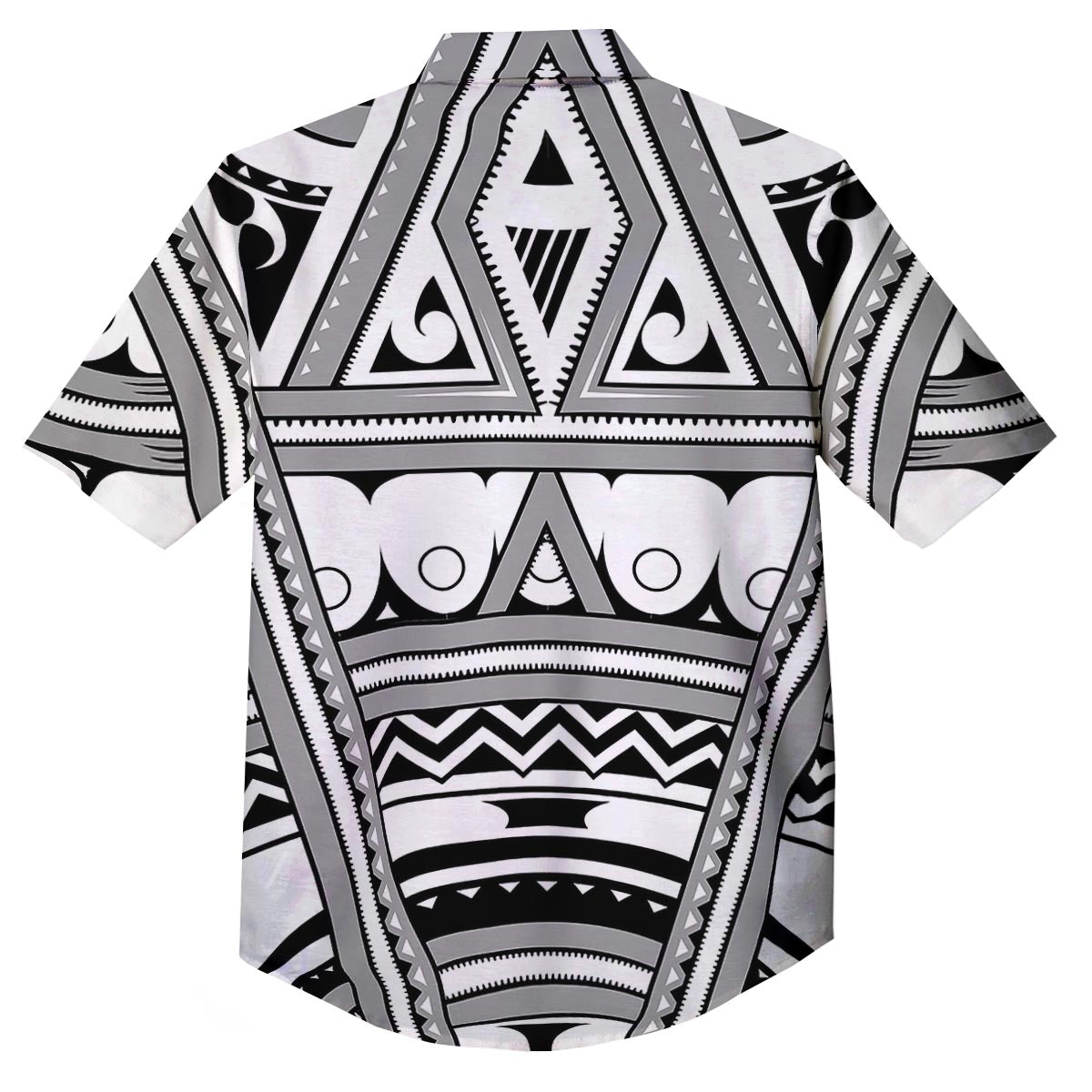 Tatto Polynesian Tribal Maori Print Button Up Shirt-grizzshop