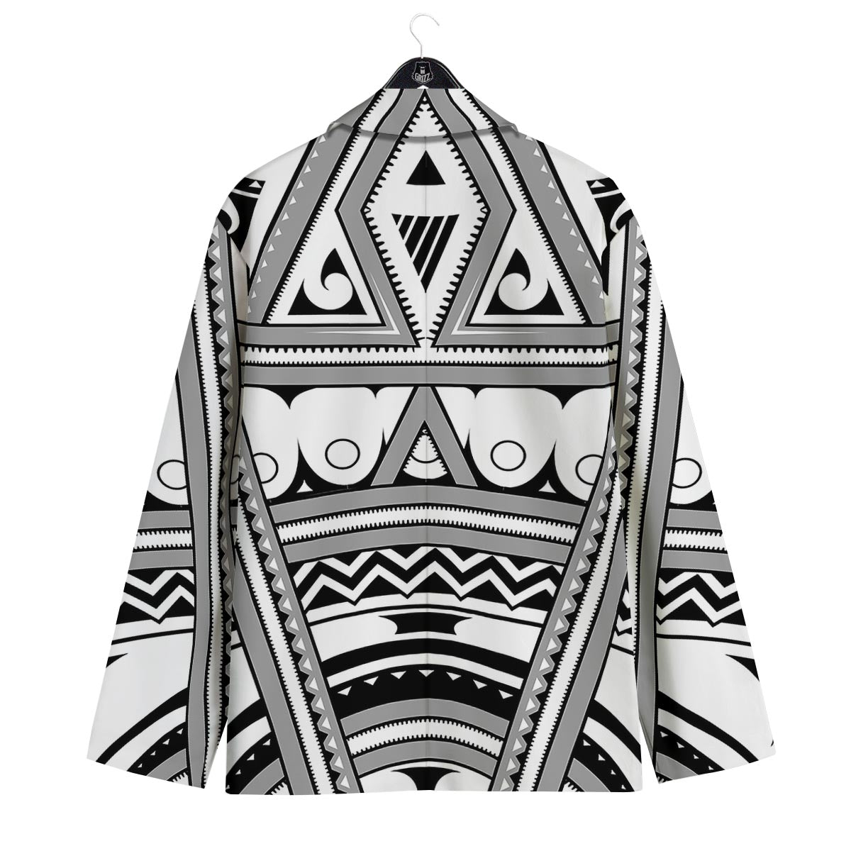 Tatto Polynesian Tribal Maori Print Men's Sport Coat-grizzshop