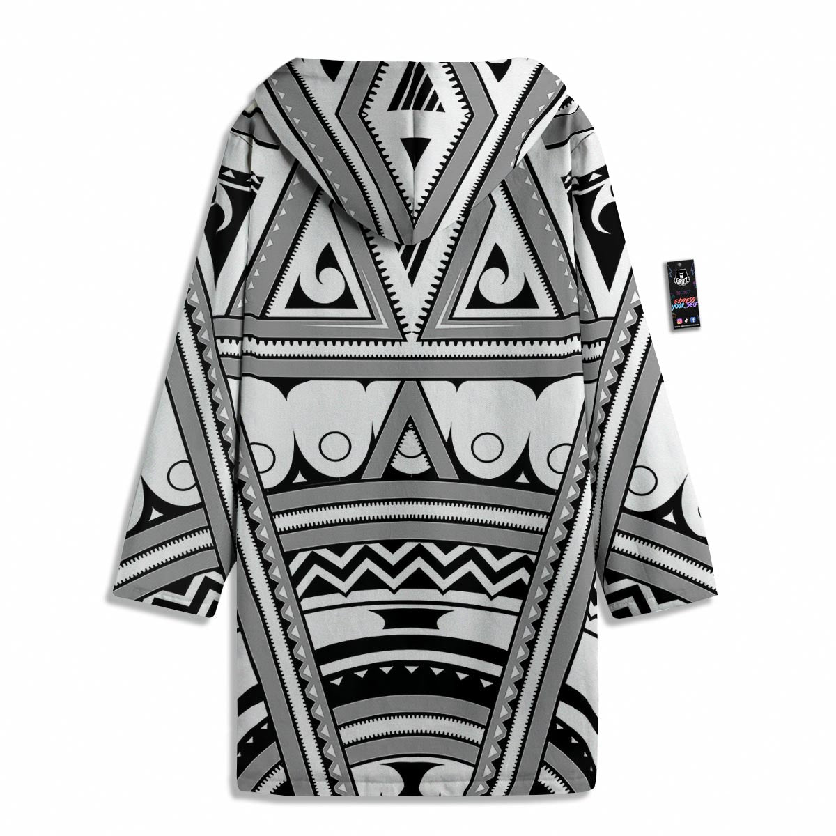 Tatto Polynesian Tribal Maori Print Men's Windbreaker Jacket-grizzshop