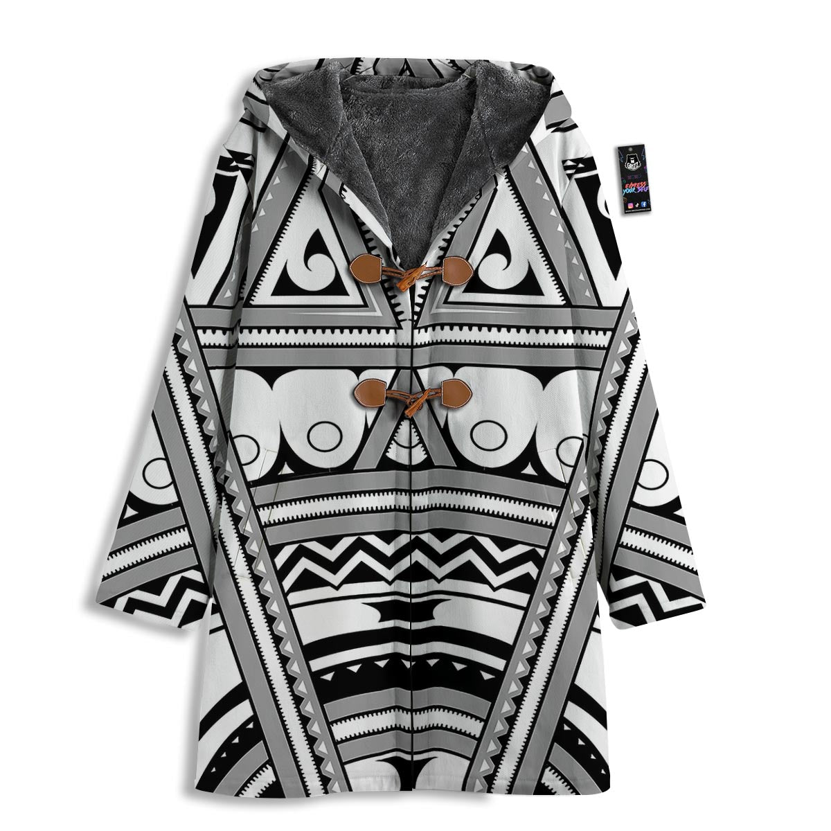 Tatto Polynesian Tribal Maori Print Men's Windbreaker Jacket-grizzshop