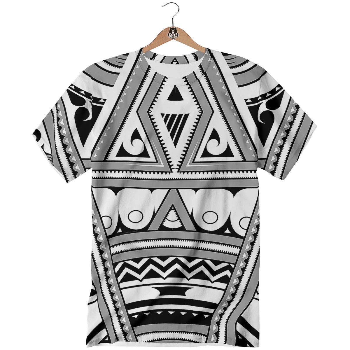 Tatto Polynesian Tribal Maori Print T-Shirt-grizzshop