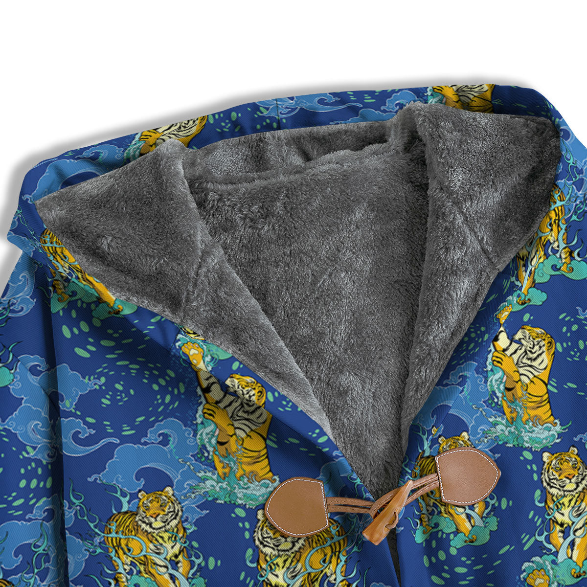 Tattoo Blue Tiger Print Pattern Men's Windbreaker Jacket-grizzshop