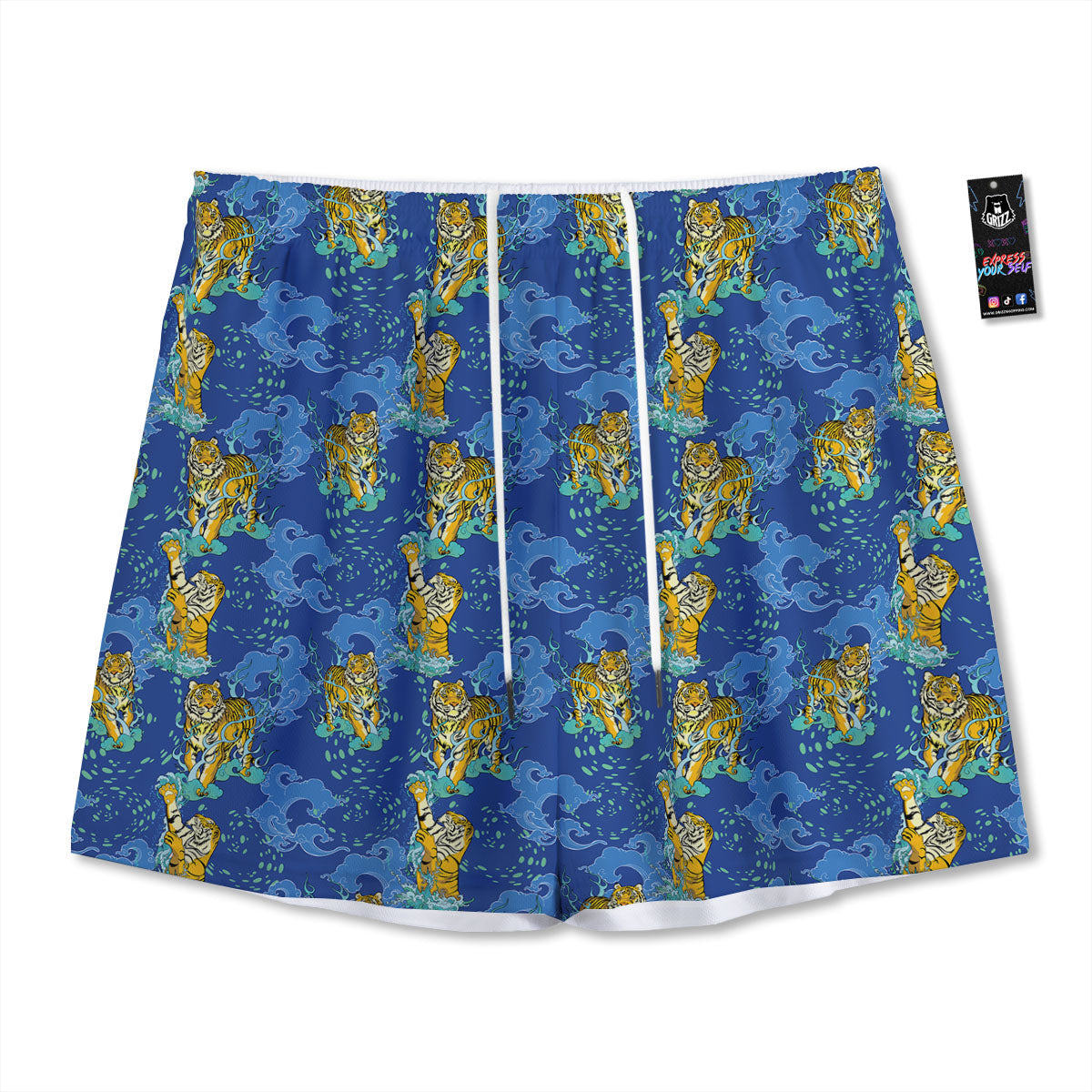 Symbol Eye Of Horus Pattern Mesh Shorts