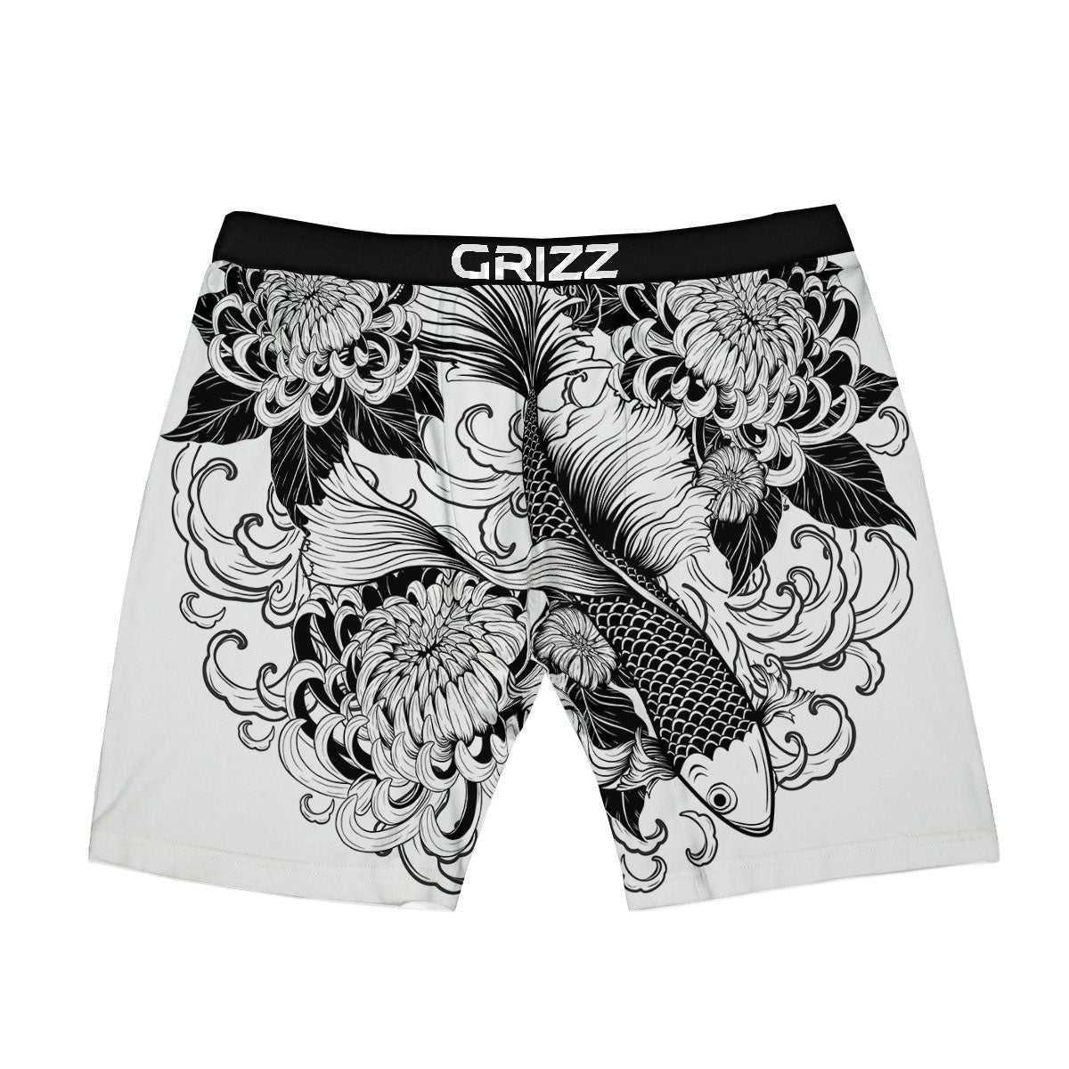 Tattoo Japanese Elemental Print Boxer Briefs-grizzshop