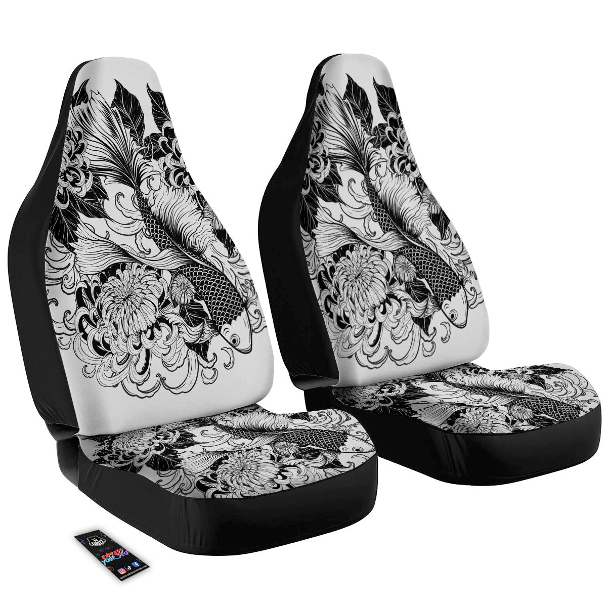 Tattoo Japanese Elemental Print Car Seat Covers-grizzshop
