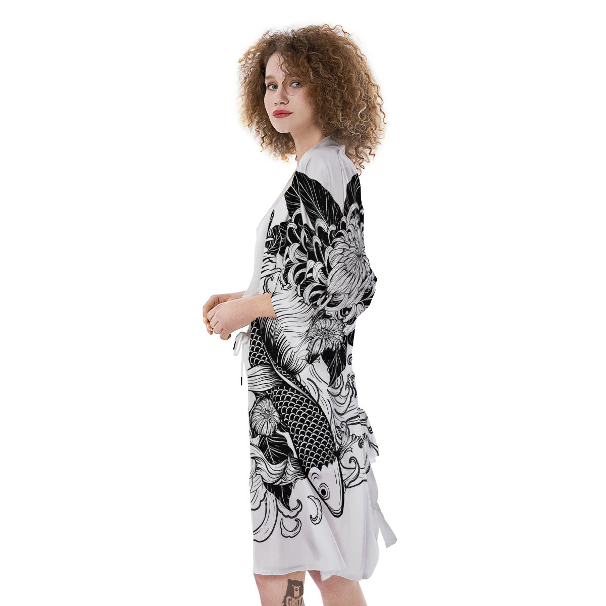 Tattoo Japanese Elemental Print Kimono-grizzshop