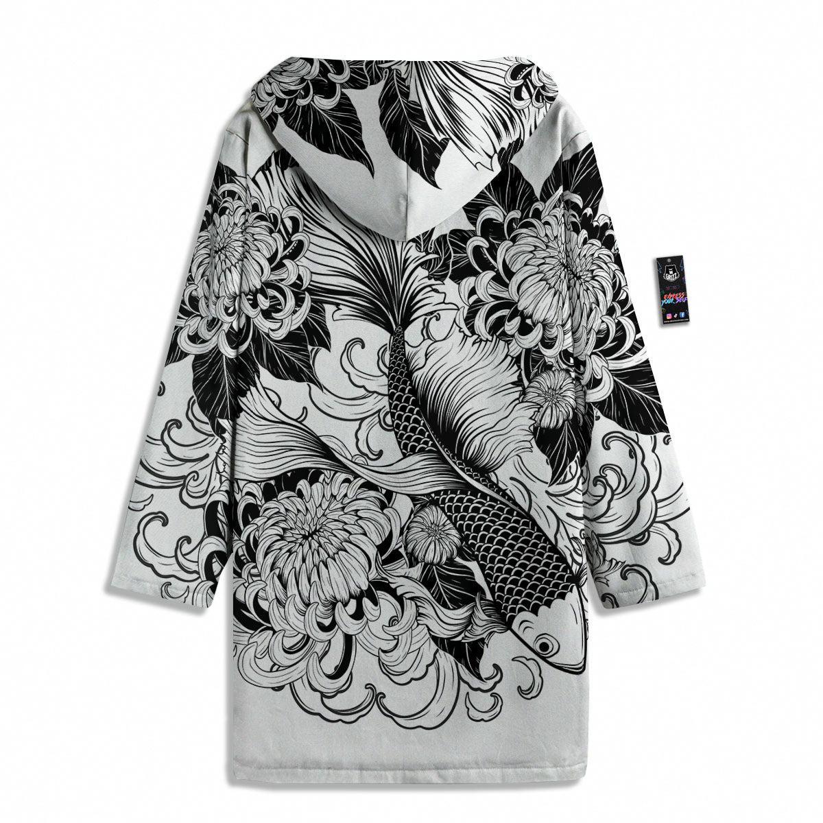 Tattoo Japanese Elemental Print Men's Windbreaker Jacket-grizzshop