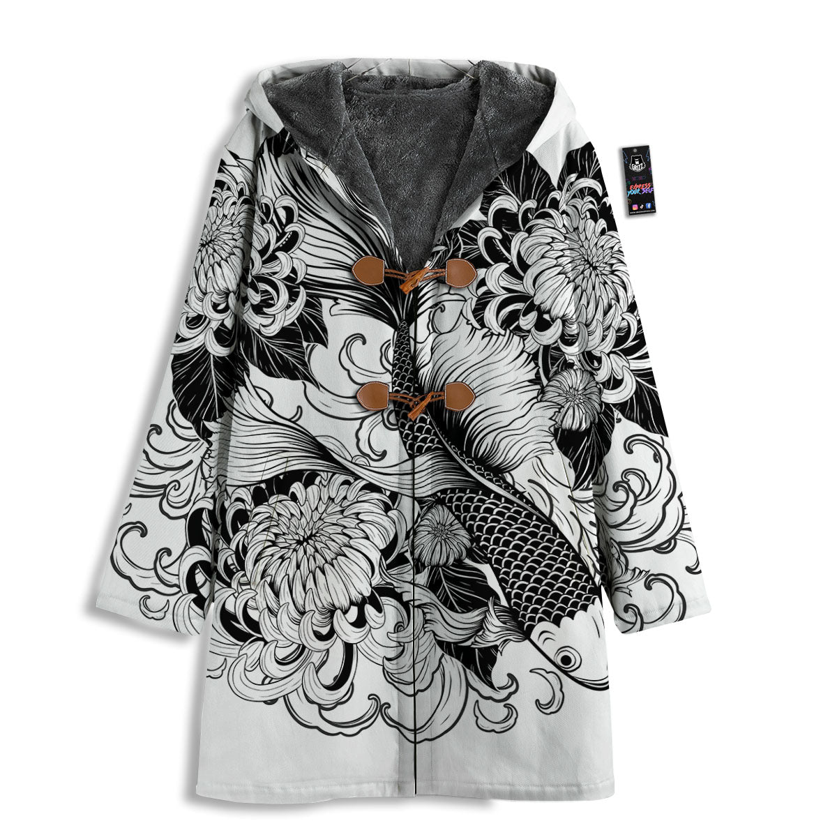 Tattoo Japanese Elemental Print Men's Windbreaker Jacket-grizzshop