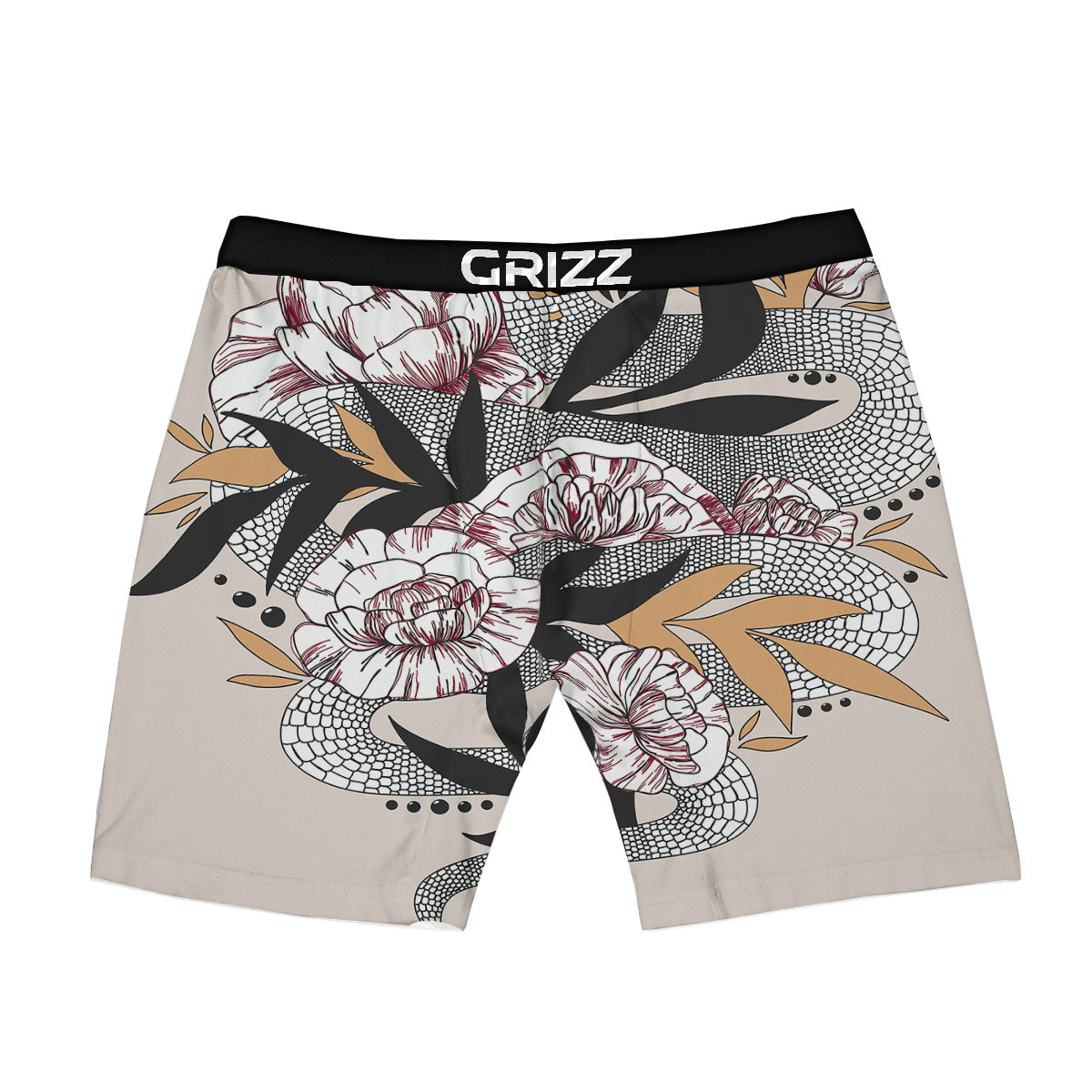 Tattoo Japanese Snake Print Boxer Briefs-grizzshop