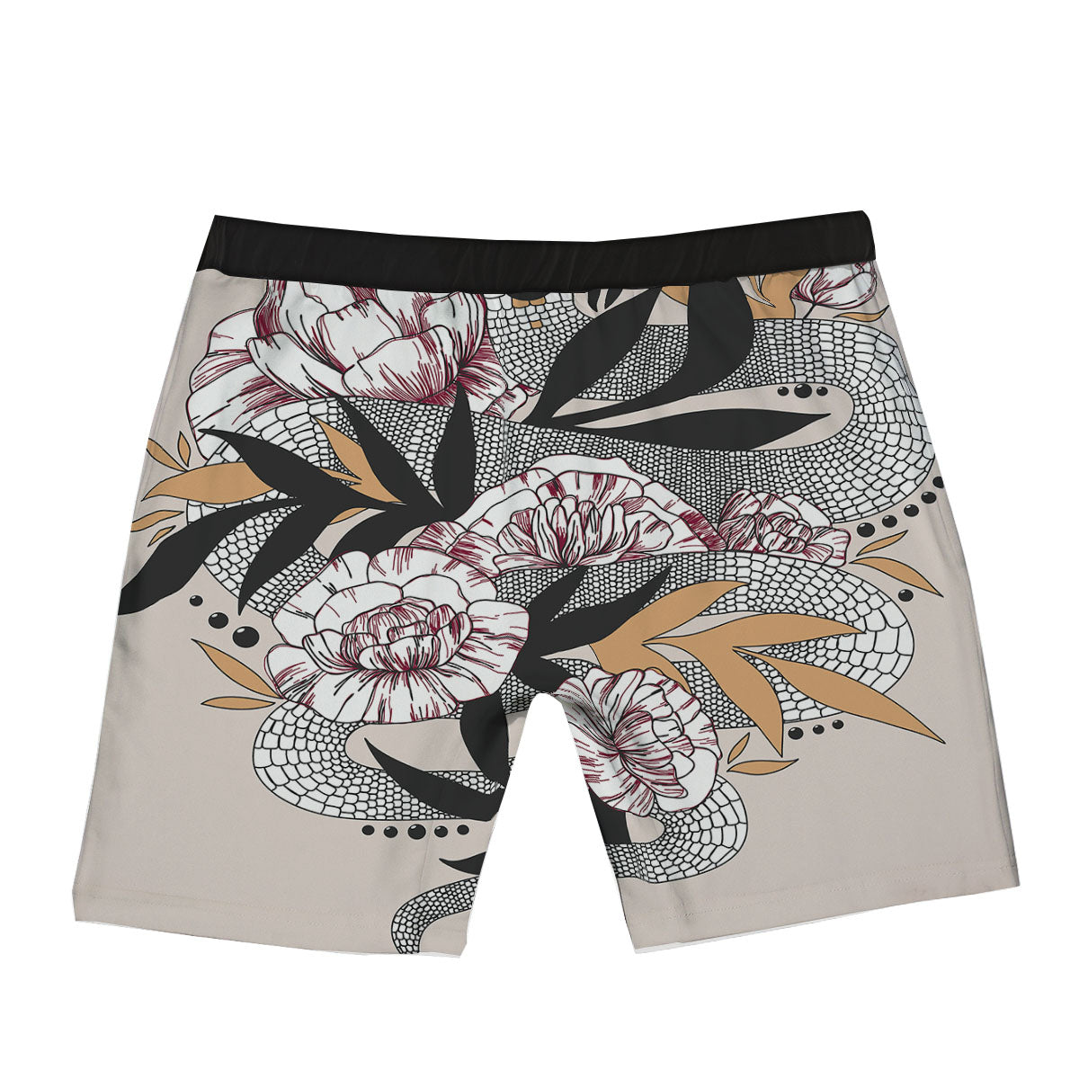 Tattoo Japanese Snake Print Boxer Briefs-grizzshop