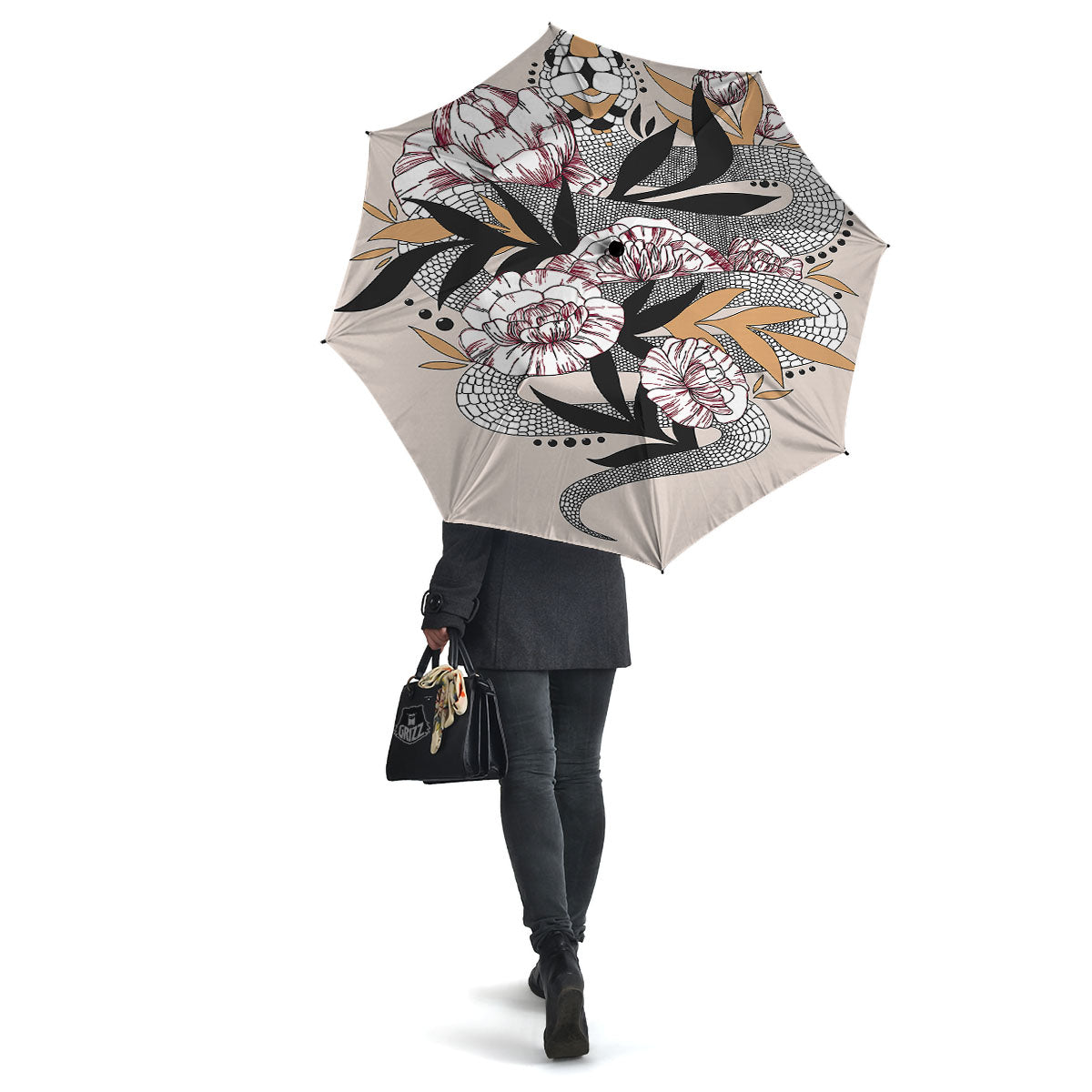 Tattoo Japanese Snake Print Umbrella-grizzshop