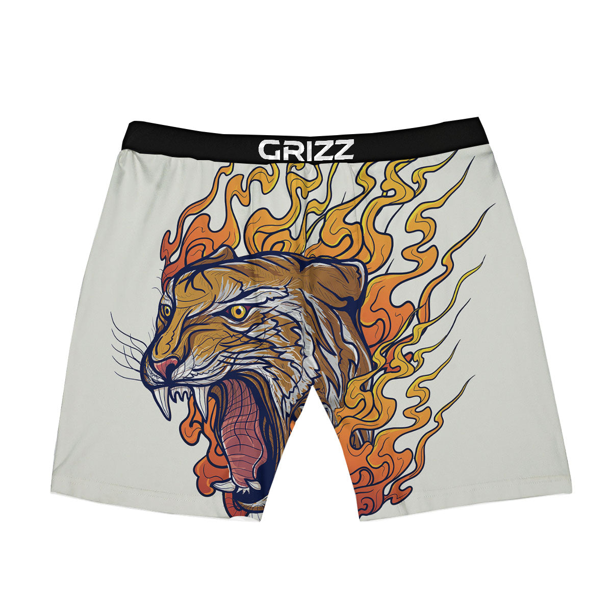 Tattoo Japanese Tiger Print Boxer Briefs-grizzshop