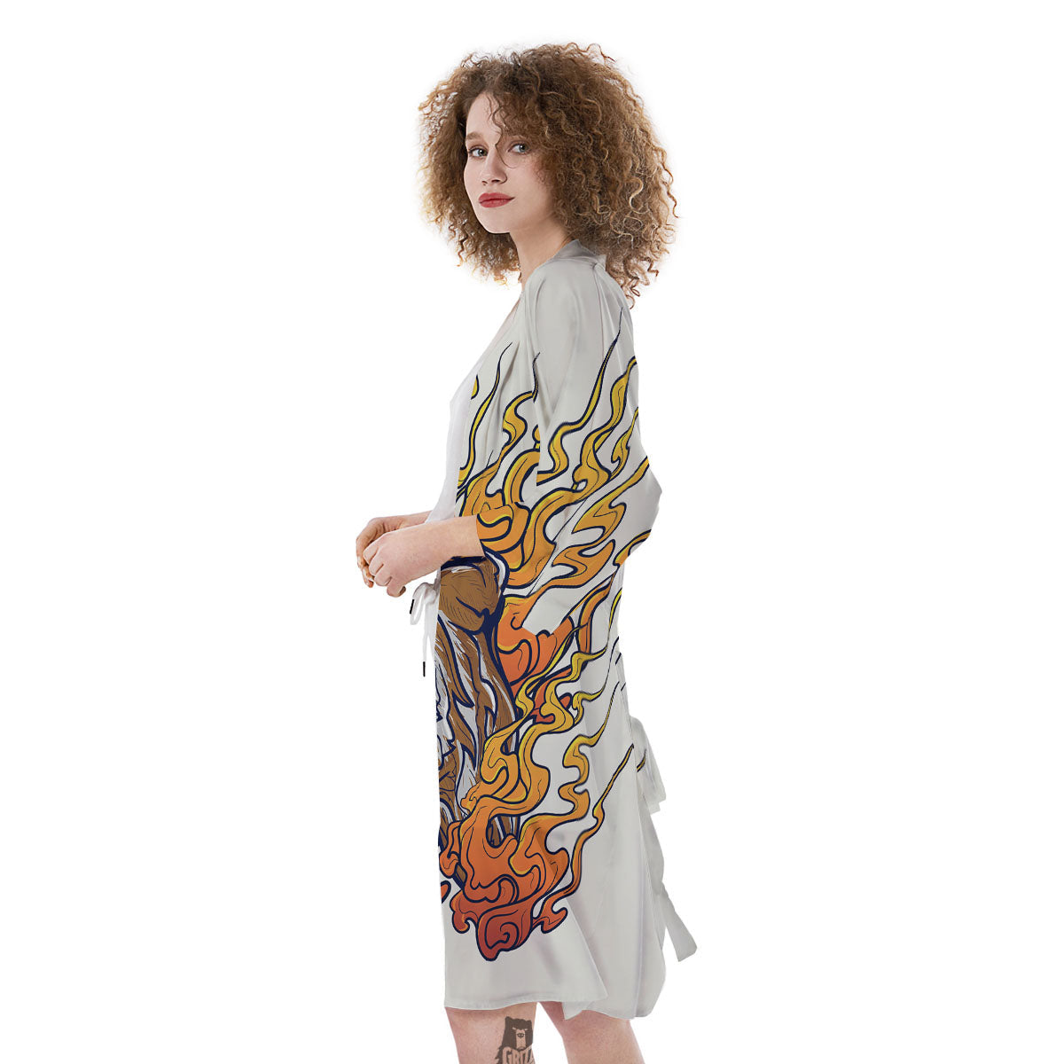 Tattoo Japanese Tiger Print Kimono-grizzshop