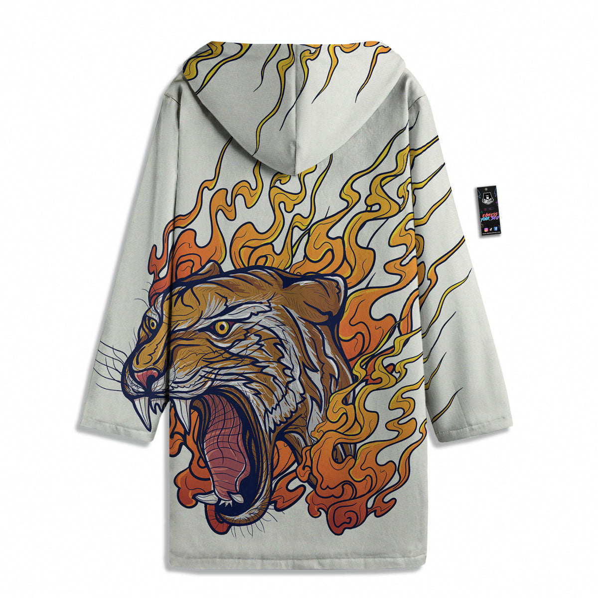 Tattoo Japanese Tiger Print Men's Windbreaker Jacket-grizzshop