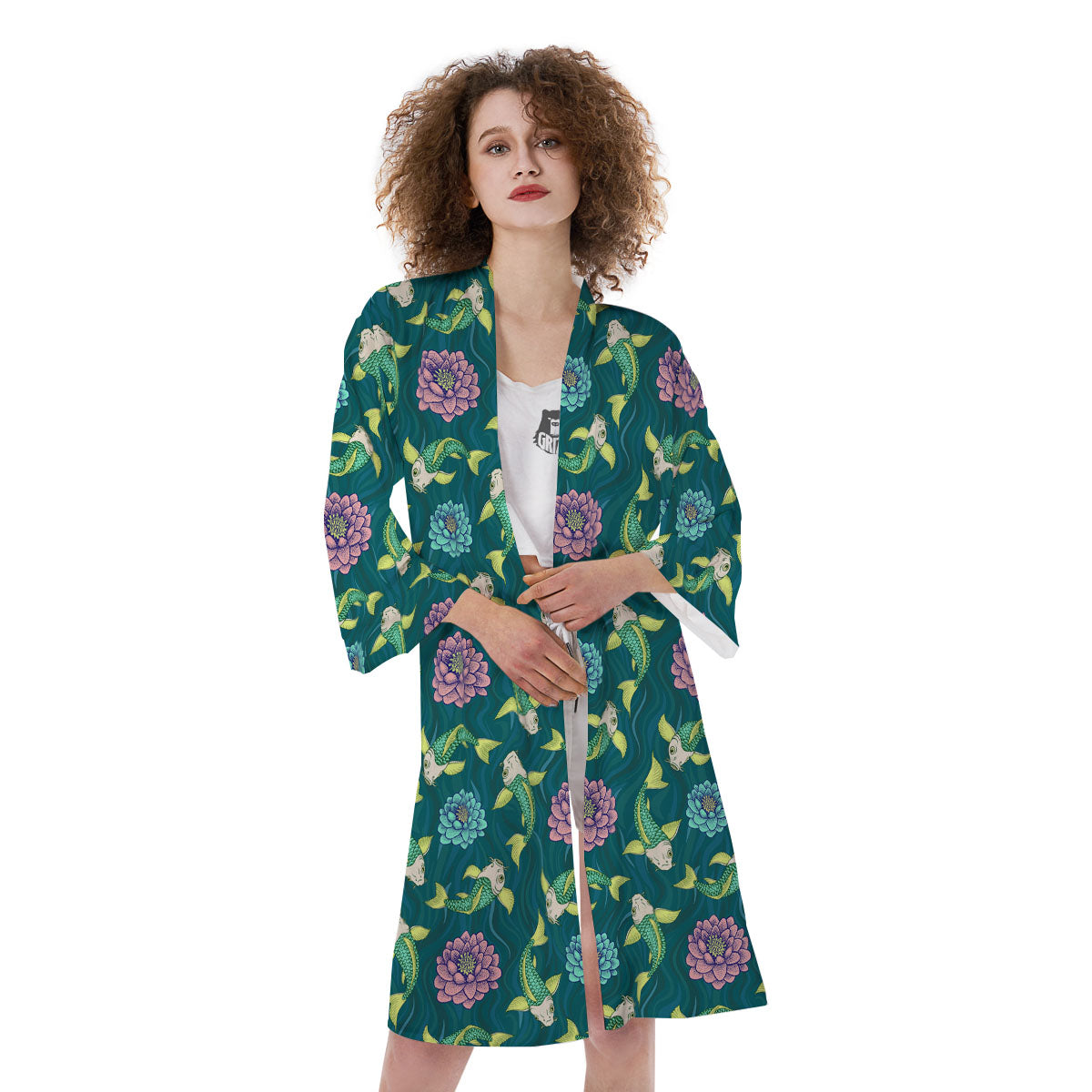 Tattoo Koi Carp Japanese Print Pattern Kimono-grizzshop