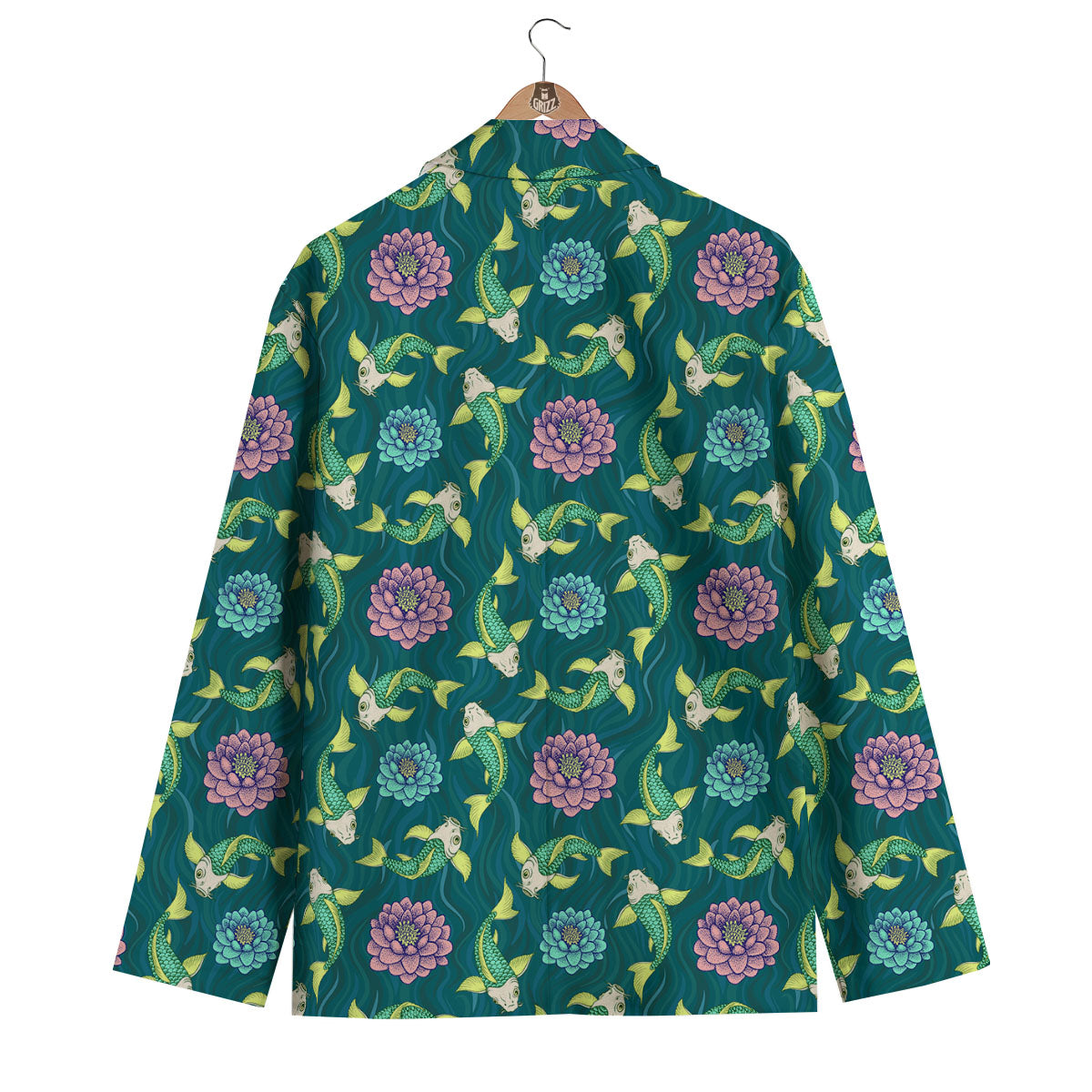 Tattoo Koi Carp Japanese Print Pattern Men's Blazer-grizzshop