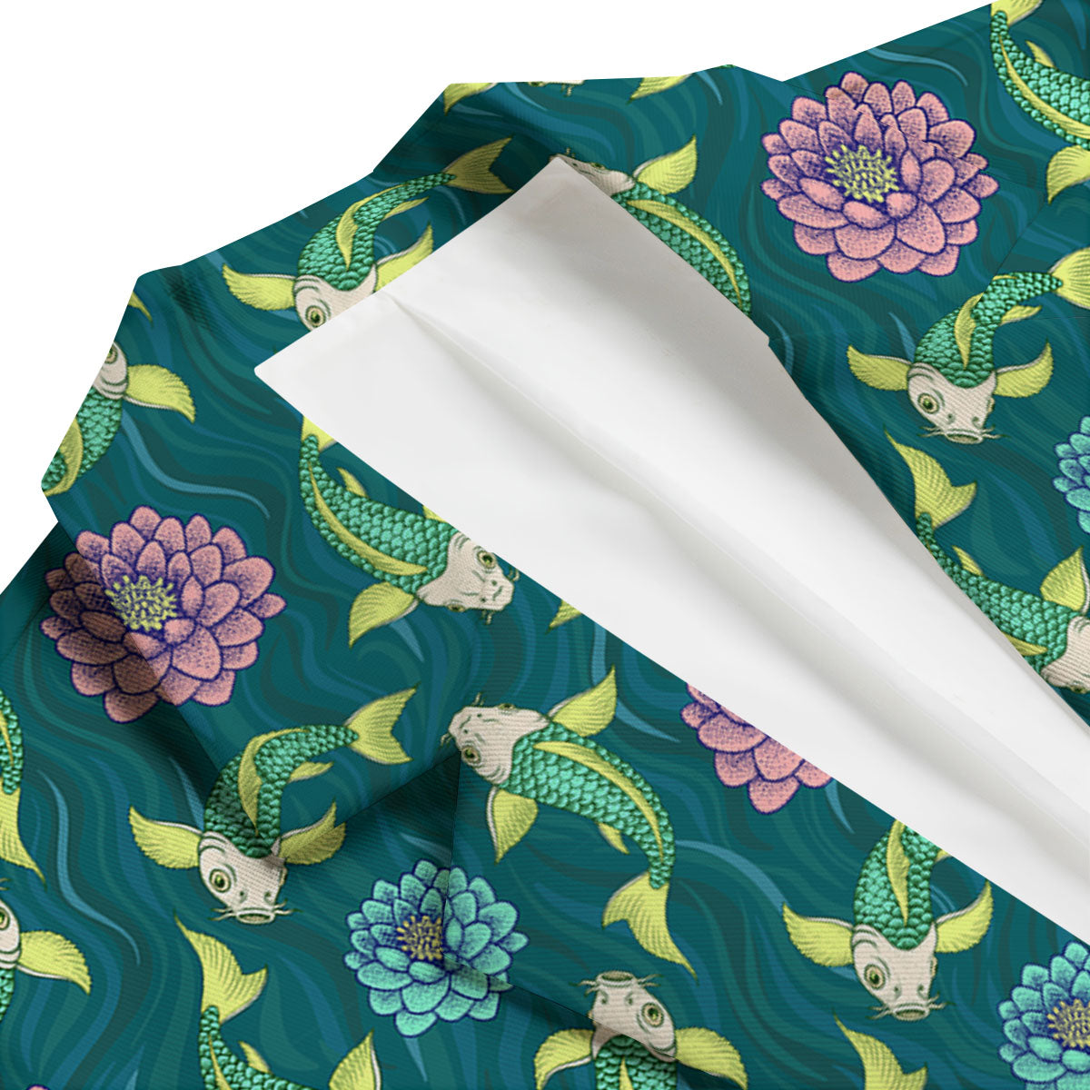 Tattoo Koi Carp Japanese Print Pattern Men's Blazer-grizzshop