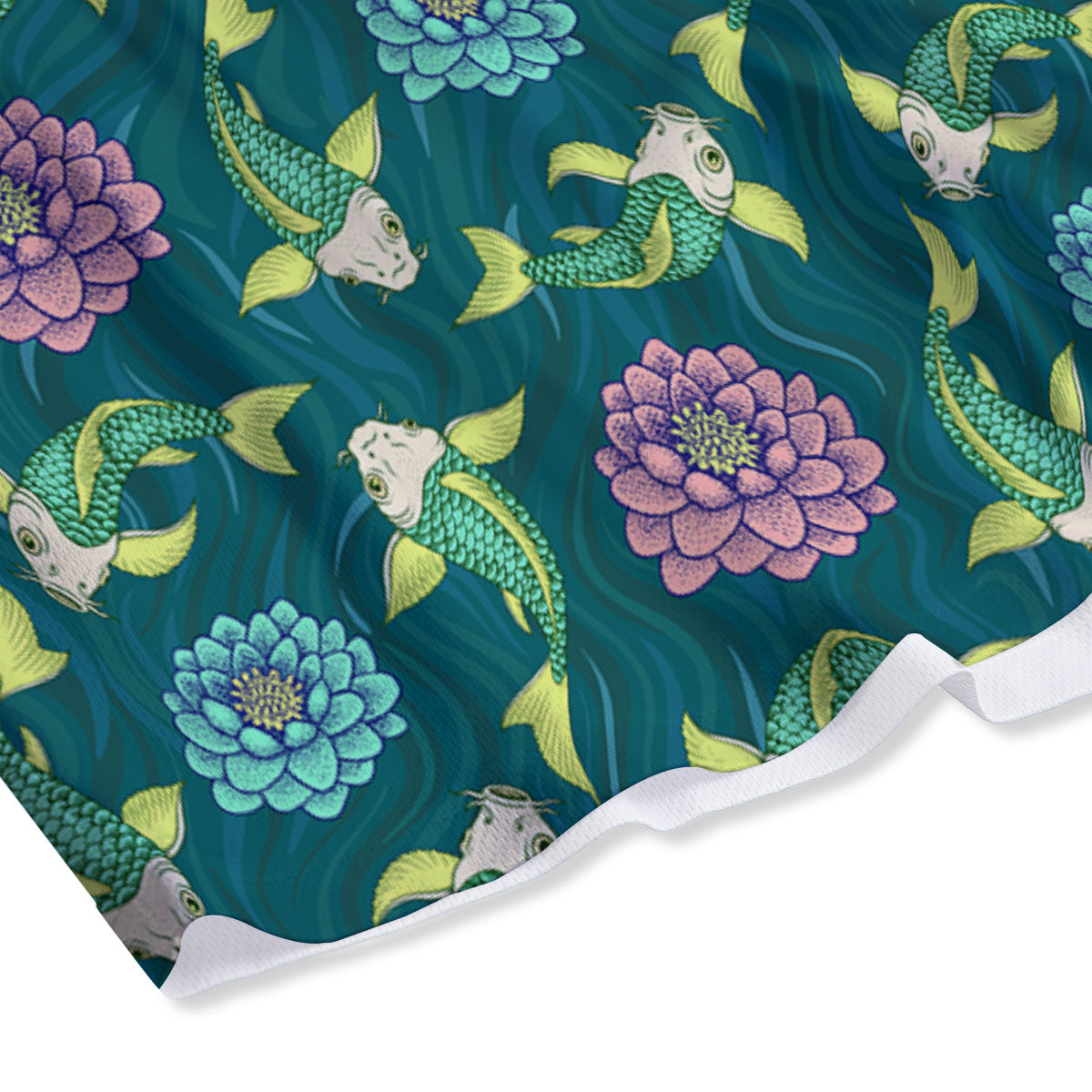 Tattoo Koi Carp Japanese Print Pattern Mesh Shorts
