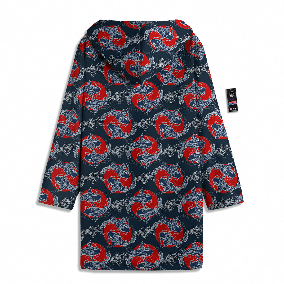 Tattoo Koi Fish Japanese Print Pattern Men's Windbreaker Jacket-grizzshop