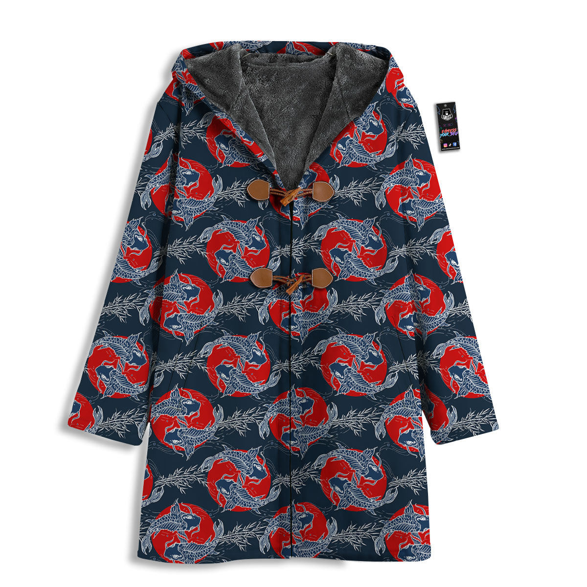 Tattoo Koi Fish Japanese Print Pattern Men's Windbreaker Jacket-grizzshop