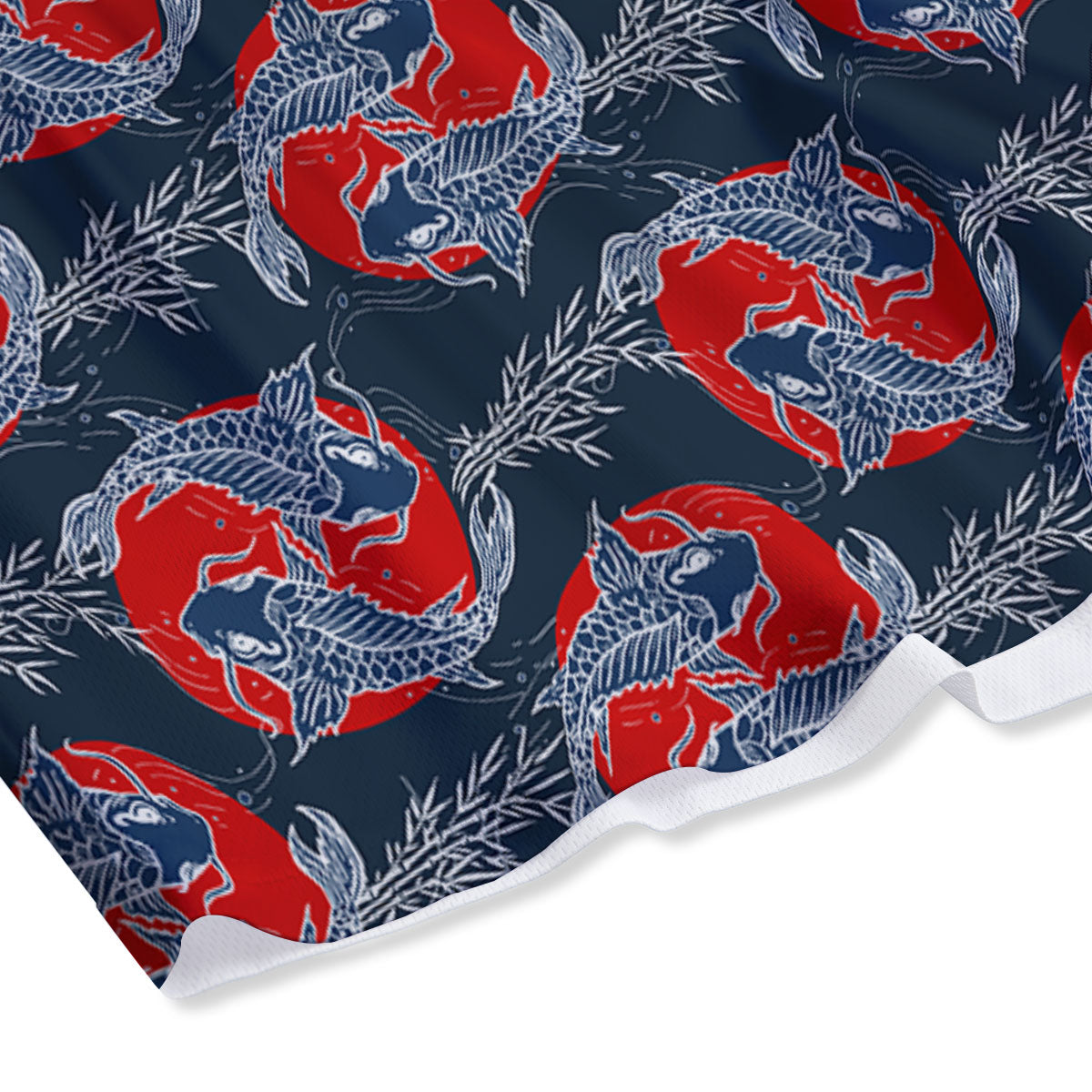 Tattoo Koi Fish Japanese Print Pattern Mesh Shorts