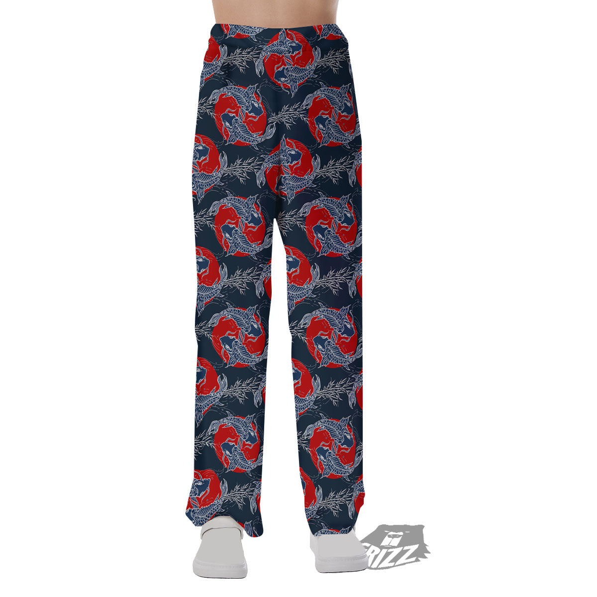 Tattoo Koi Fish Japanese Print Pattern Pajama Pants-grizzshop