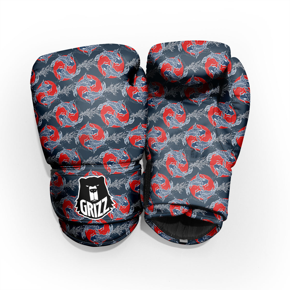 Tattoo Koi Fish Japanese Print Pattern Pro Boxing Glove