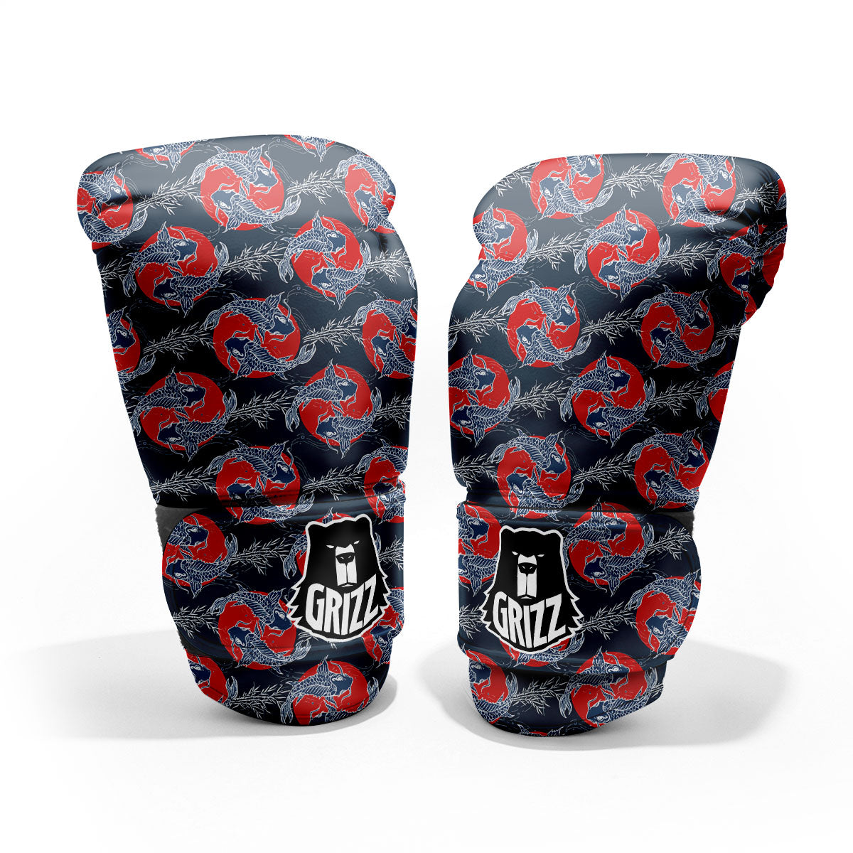 Tattoo Koi Fish Japanese Print Pattern Pro Boxing Glove