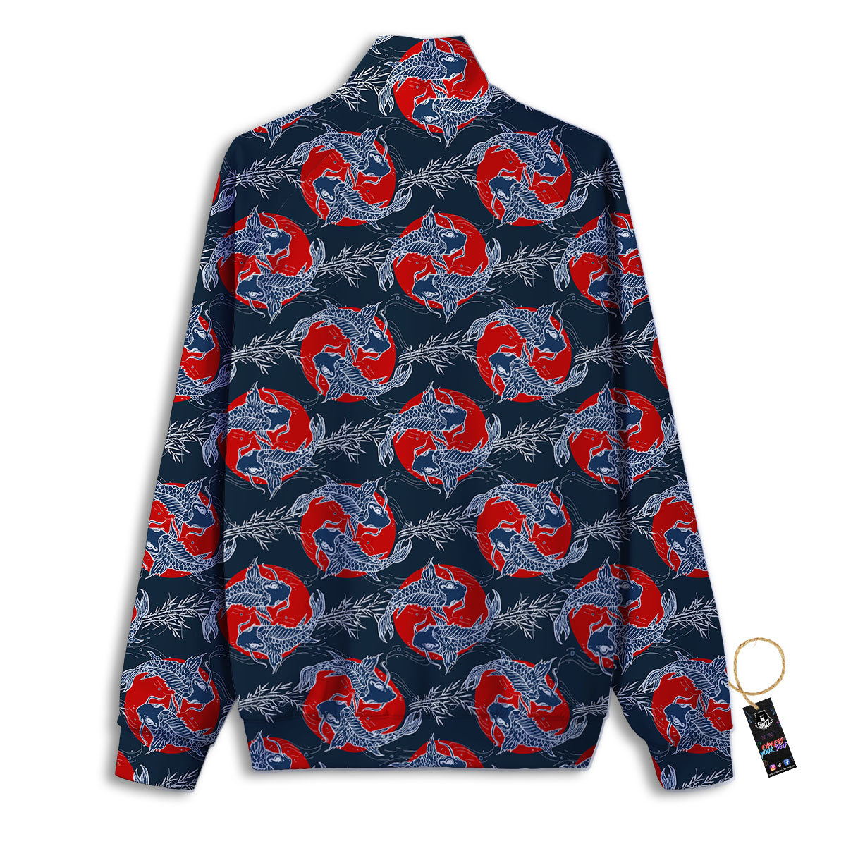 Tattoo Koi Fish Japanese Print Pattern Track Jacket-grizzshop