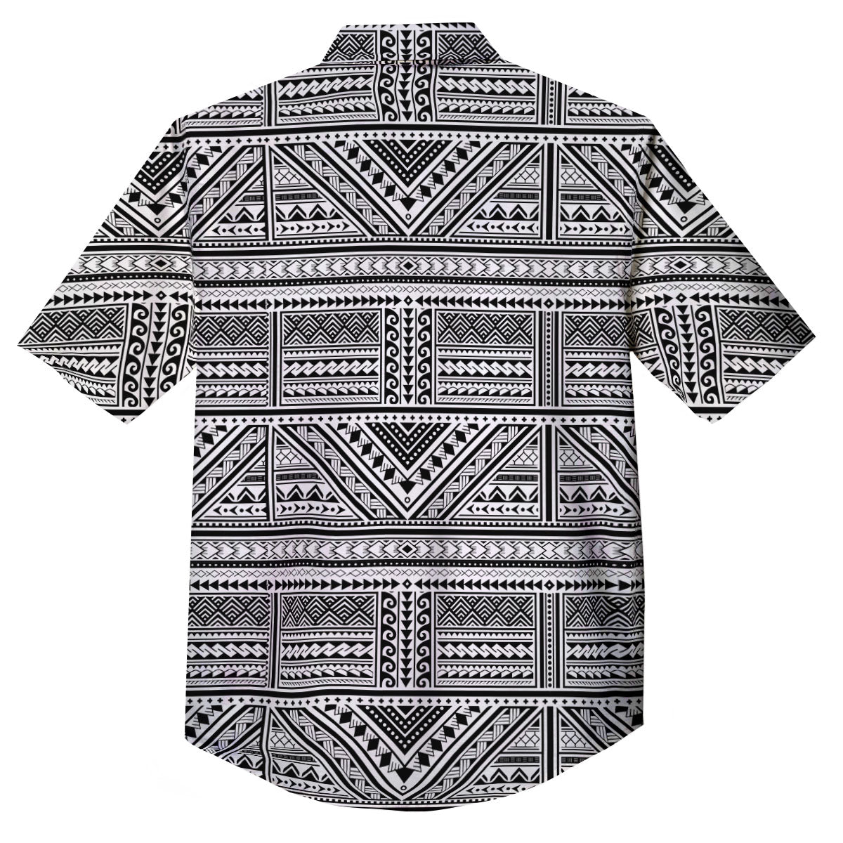 Tattoo Maori Polynesian Print Pattern Button Up Shirt-grizzshop
