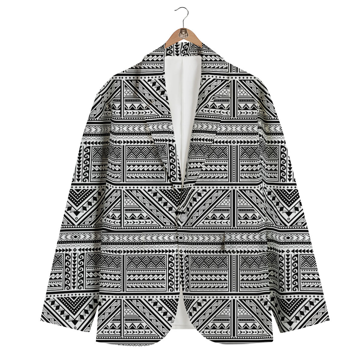 Tattoo Maori Polynesian Print Pattern Men's Blazer-grizzshop