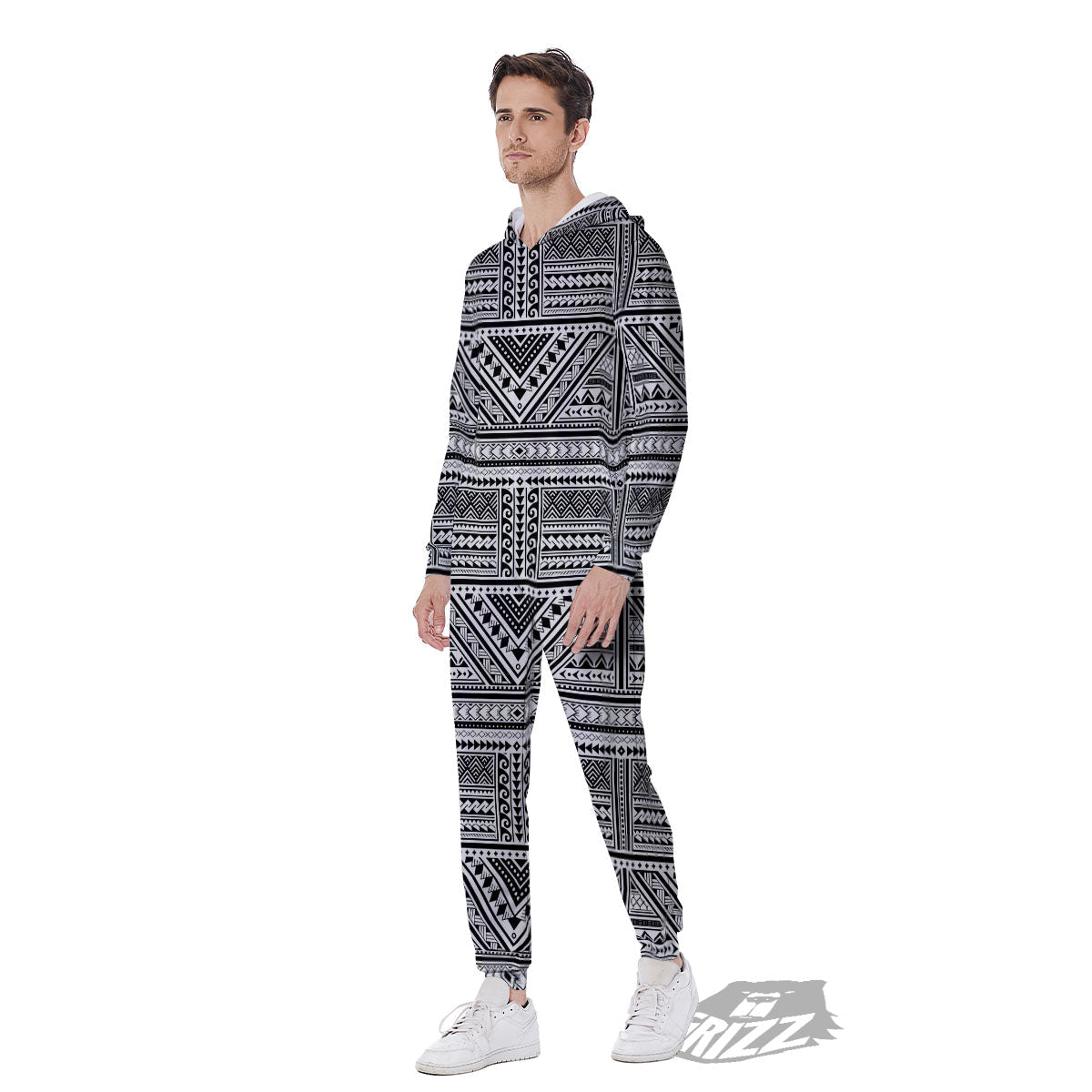 Tattoo Maori Polynesian Print Pattern Men's Jumpsuit-grizzshop