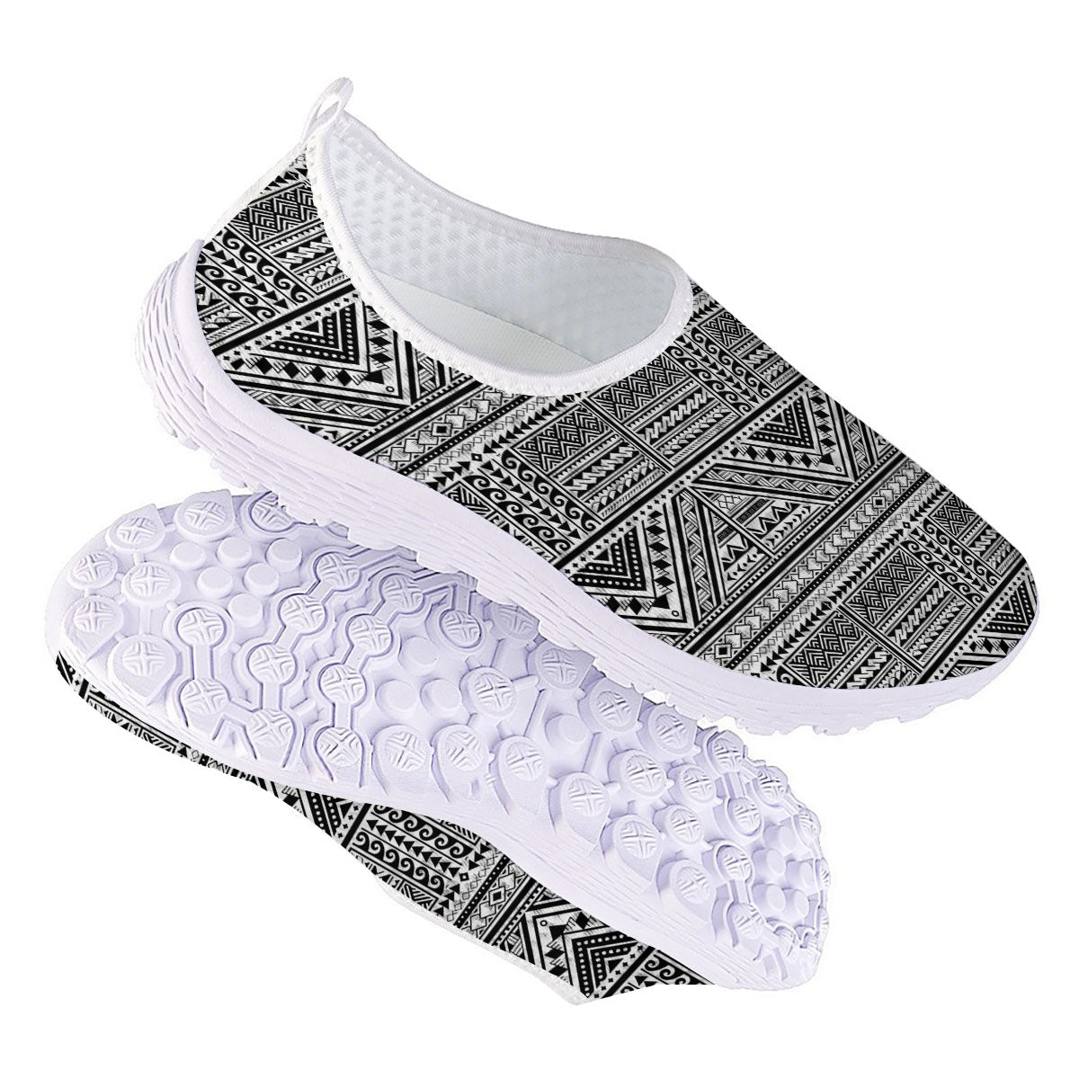 Tattoo Maori Polynesian Print Pattern Nurse Shoes-grizzshop