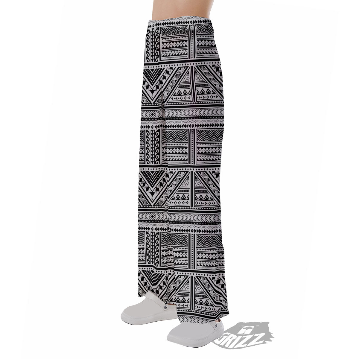 Tattoo Maori Polynesian Print Pattern Pajama Pants-grizzshop