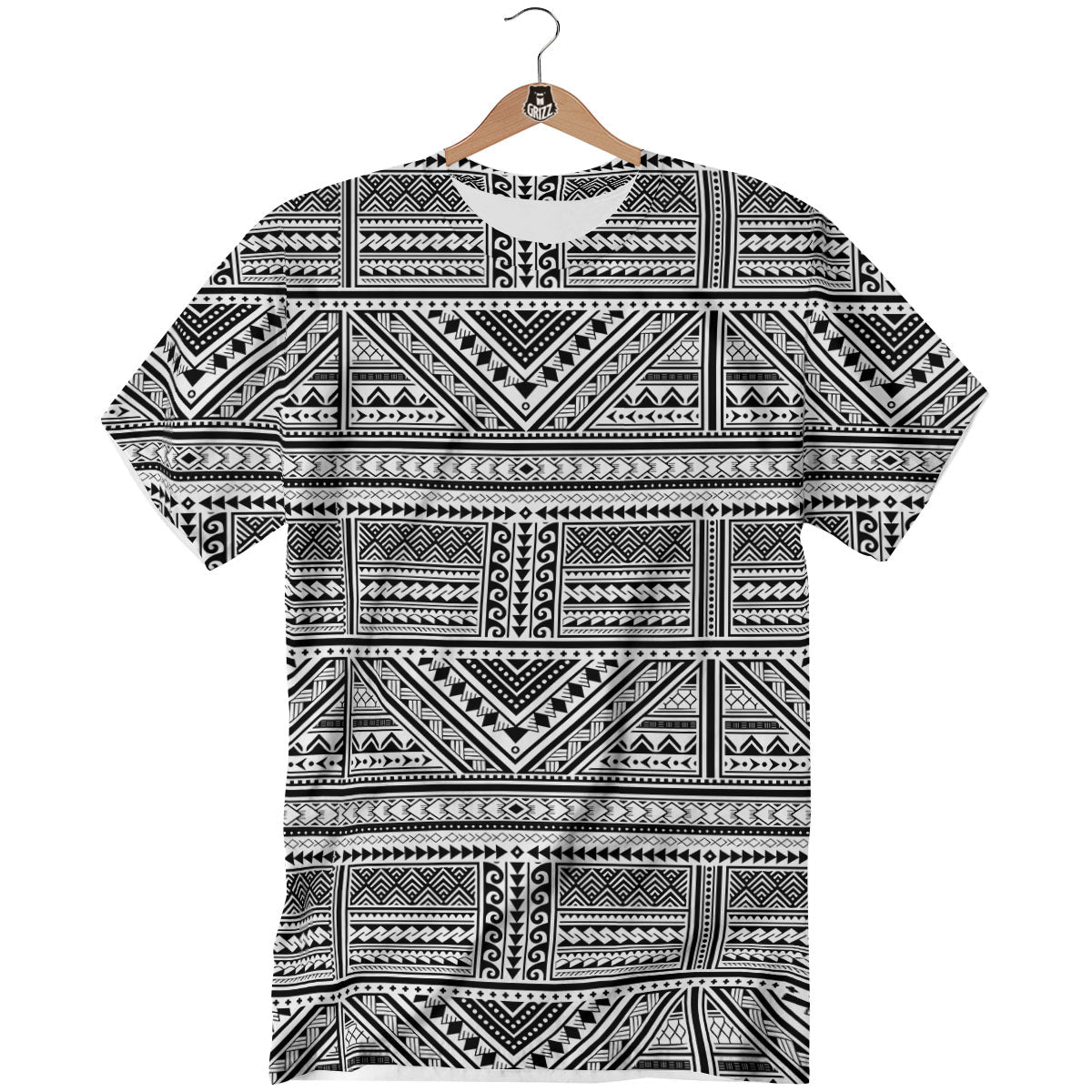 Tattoo Maori Polynesian Print Pattern T-Shirt-grizzshop